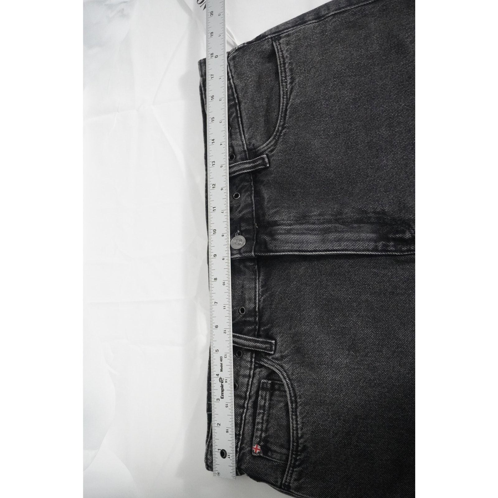 Hudson Hudson Jeans Mini Skirt Black Gray Wash Studded Waist Denim Size 32" / US 10 / IT 46 - 10 Thumbnail