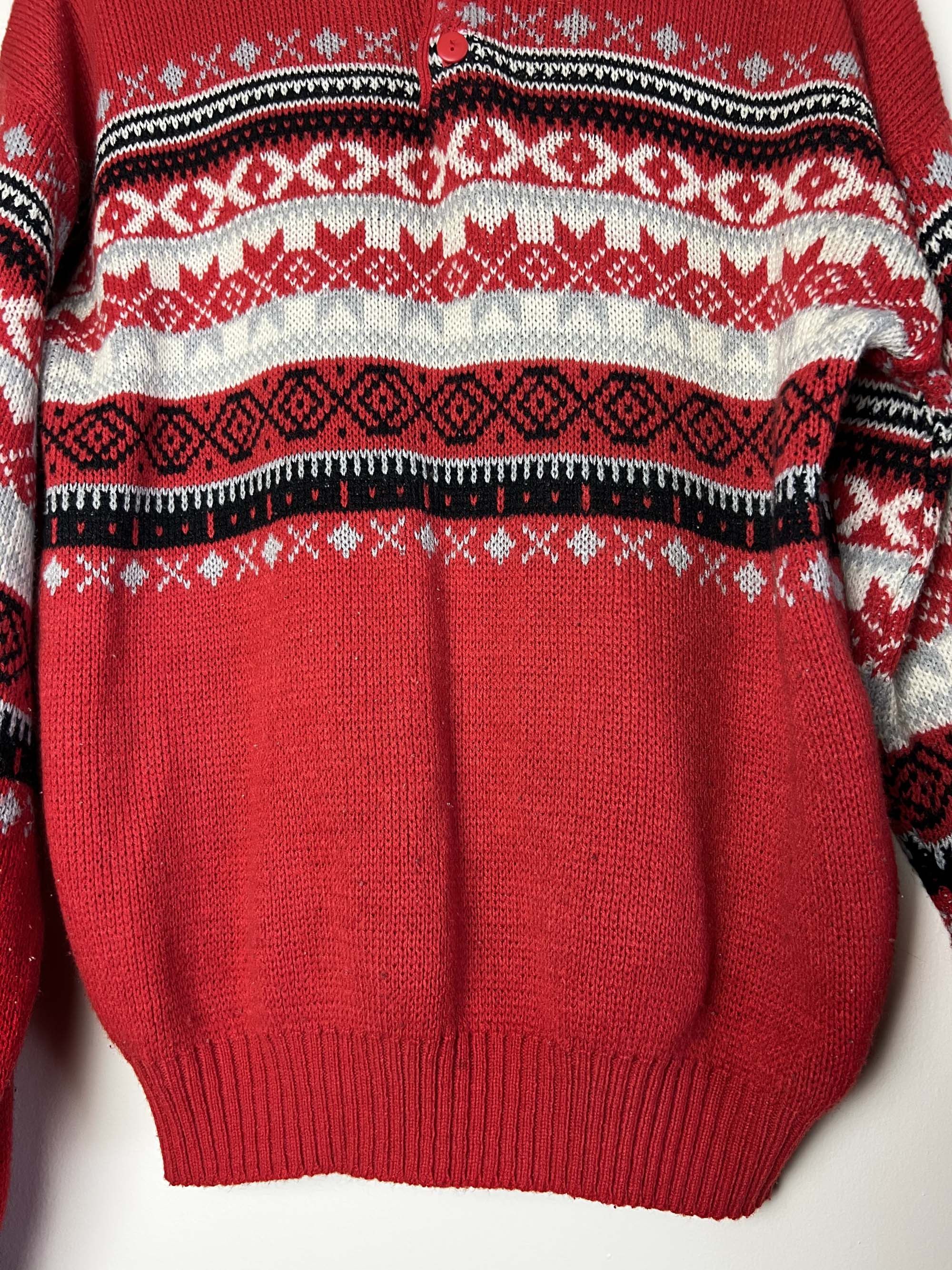 Puritan Vintage 1980's-1990's Puritan Red Knit Pullover Sweater Size US M / EU 48-50 / 2 - 5 Thumbnail