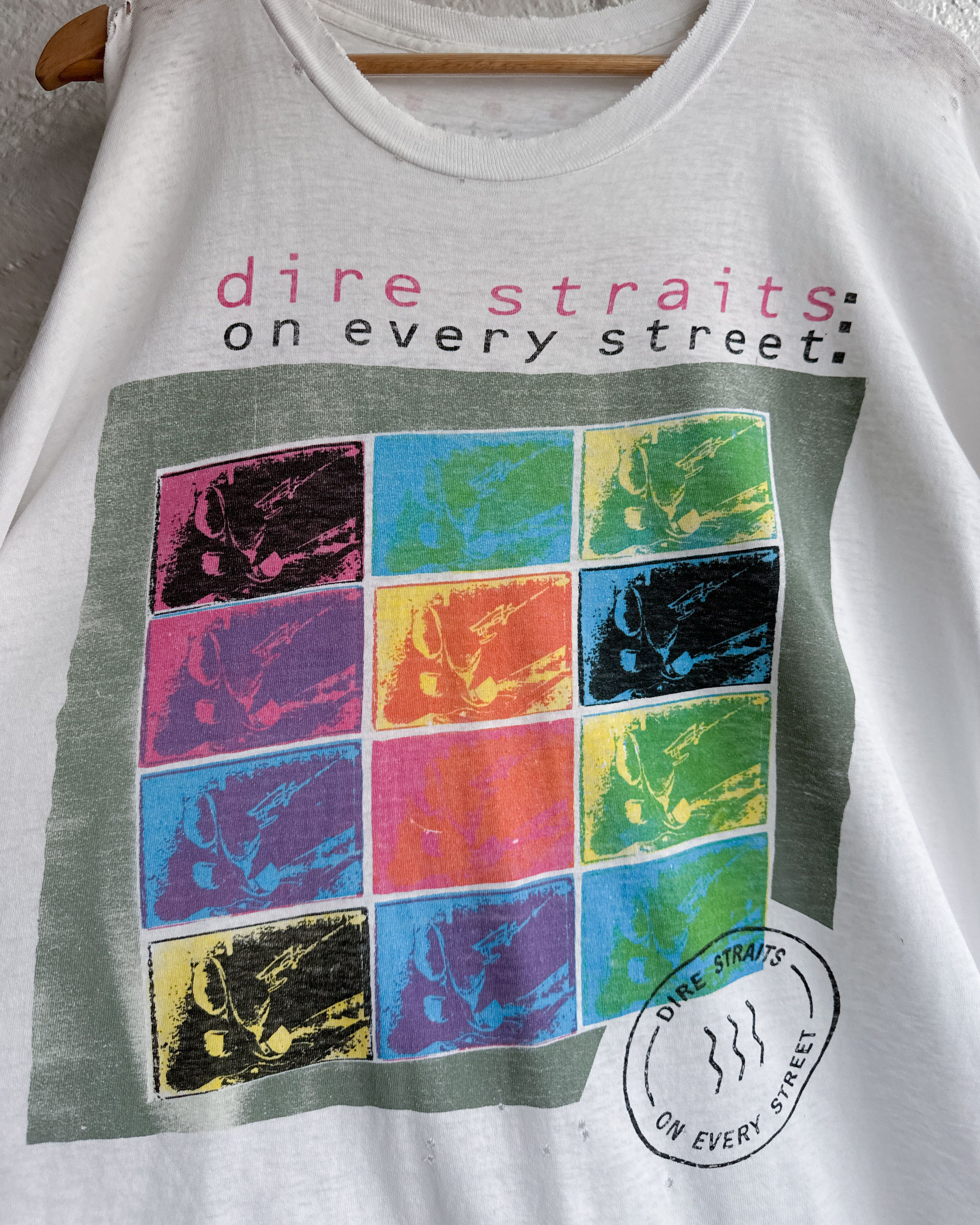 Vintage Vintage 90s Dire Straits T Shirt XL Thrashed Threadbare Size US XL / EU 56 / 4 - 2 Thumbnail