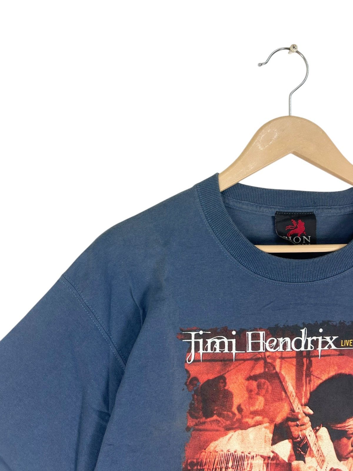 Band Tees × Jimi Hendrix × Vintage Vintage Jimi Hendrix Live At Woodstock / Rock Guitarist Size US L / EU 52-54 / 3 - 3 Thumbnail