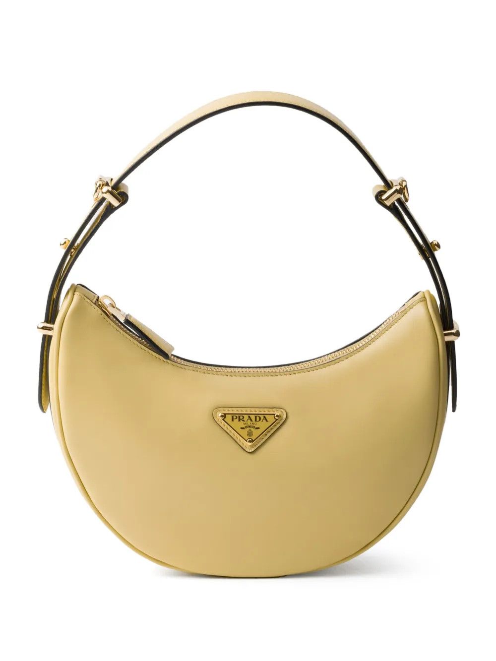 Prada Arqué leather shoulder bag in yellow Size ONE SIZE - 1 Thumbnail