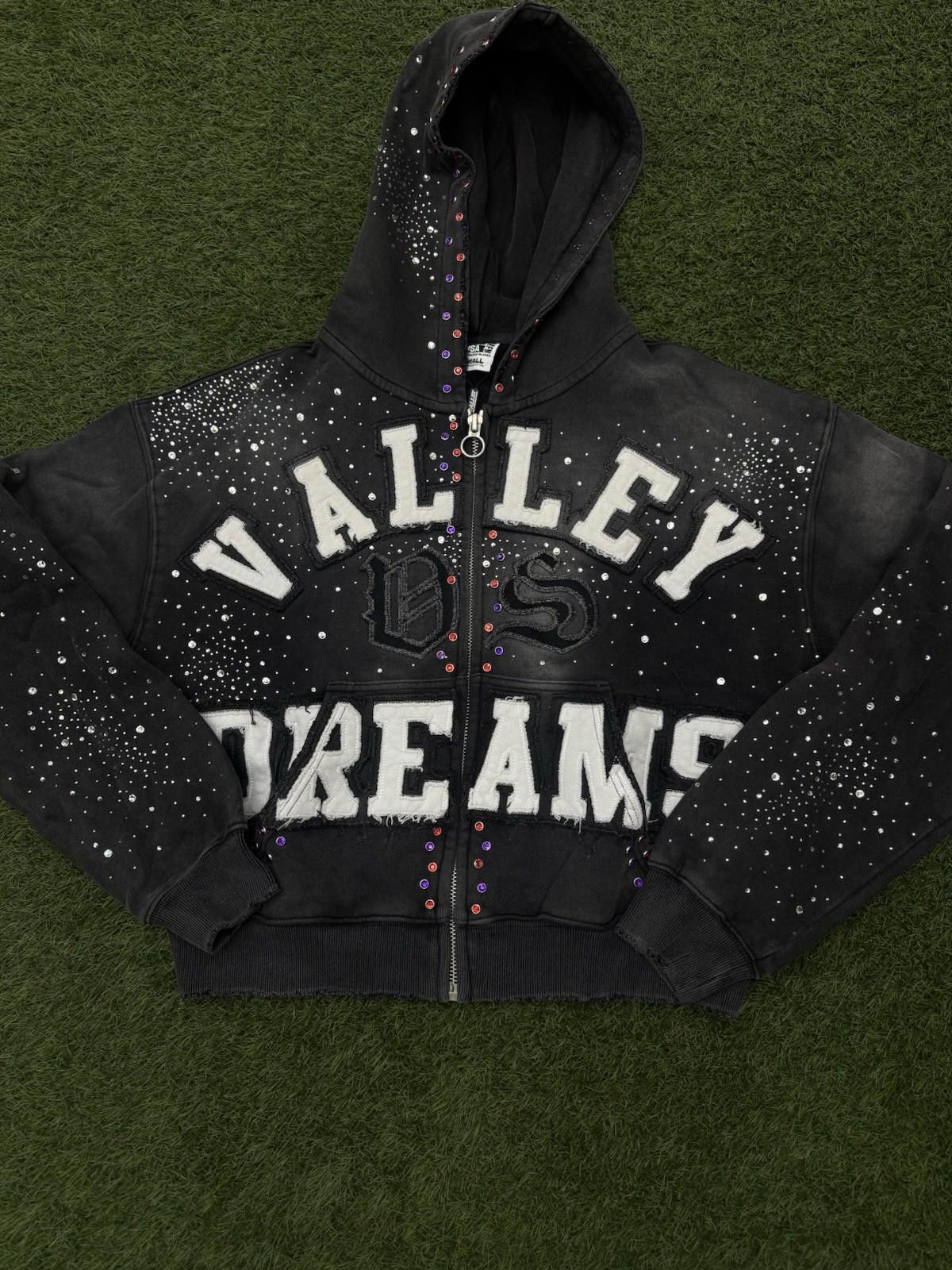 Vale Valley Hoodie Stone Zip Up Black Crystals Size Small (NEW) Size US S / EU 44-46 / 1 - 2 Thumbnail