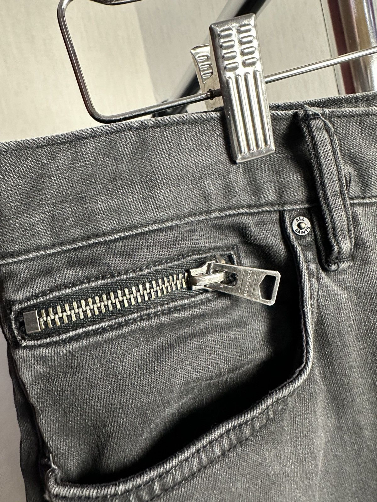 Allsaints Mens Pants Denim Jeans Allsaints Size 33 Reynolds Biker Size US 33 - 4 Thumbnail