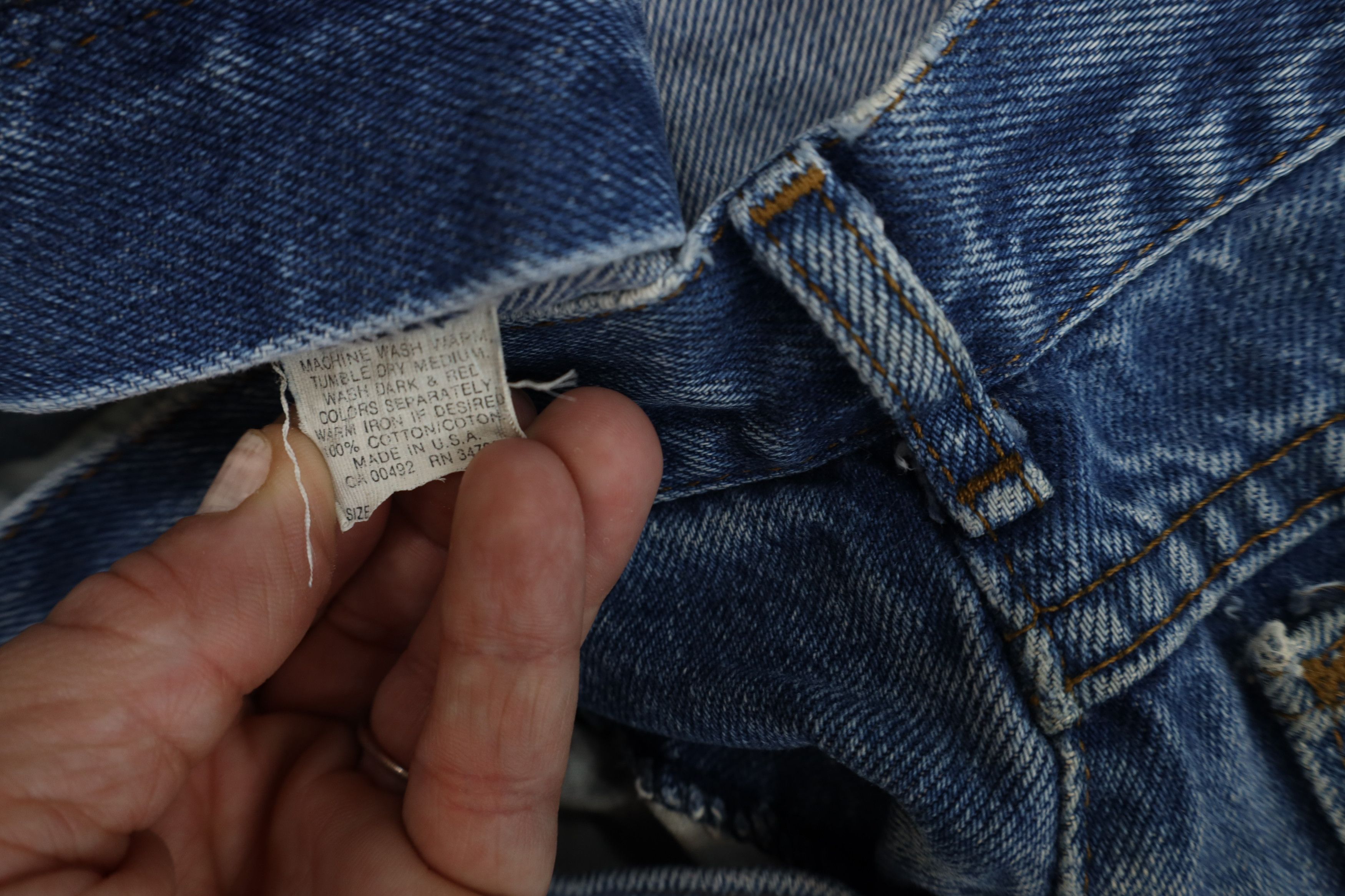 Lee Vintage 90s Lee Straight Leg Denim Jeans Blue Cotton USA Size US 36 / EU 52 - 9 Thumbnail