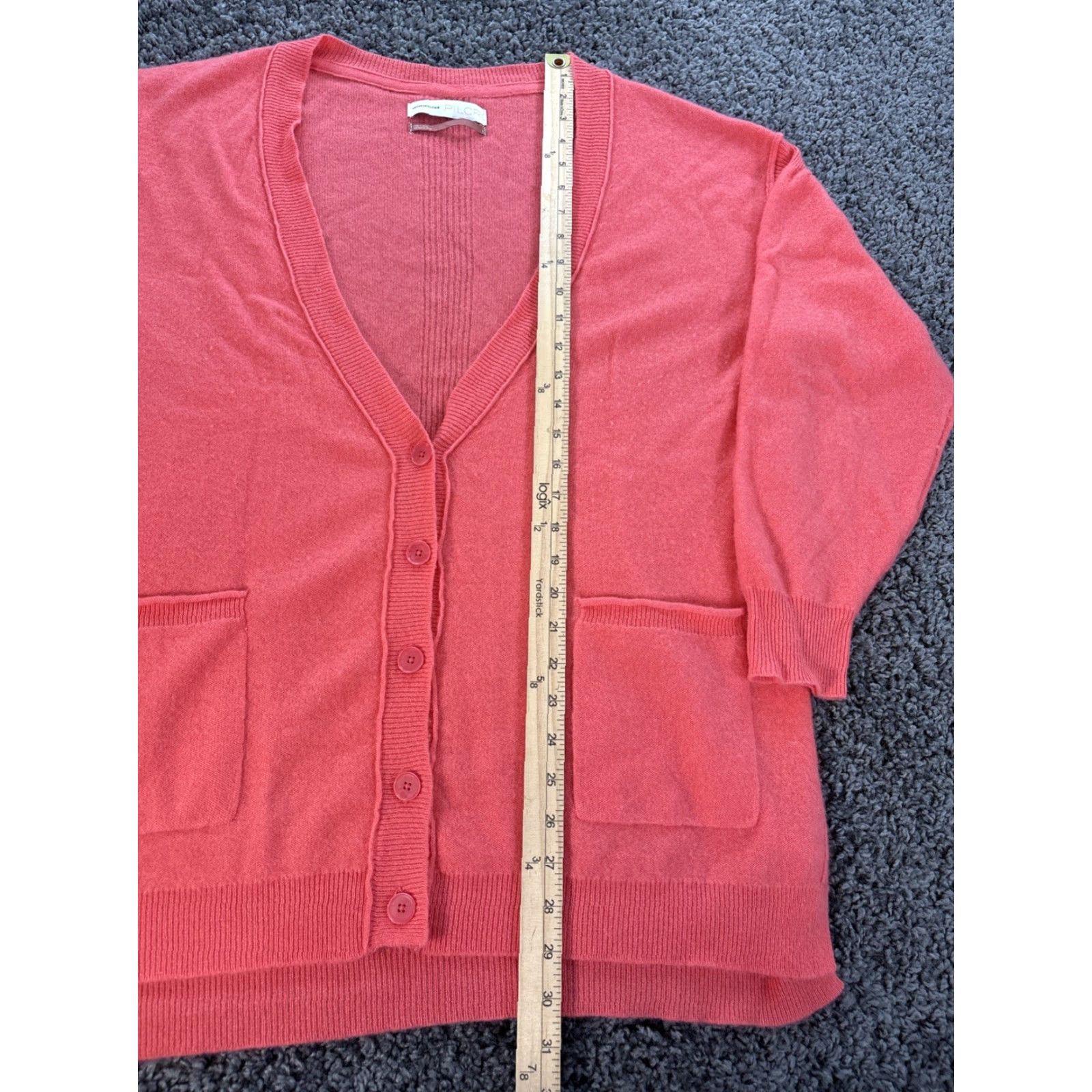 Anthropologie Anthropologie Cardigan Sweater 100% Cashmere Kelly Pink L Regular Women Long Sleeve Coral Solid Vintage No Size L / US 10 / IT 46 - 2 Thumbnail
