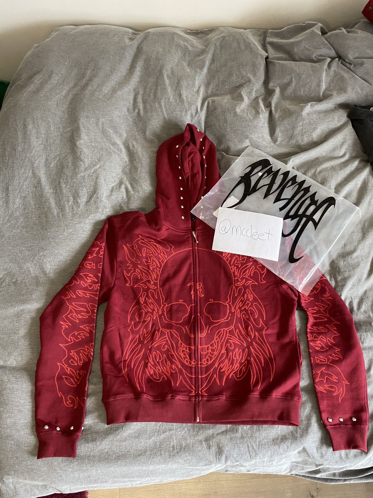 REVENGE × City Morgue Grim Reaper Red Logo Hoodie｜関送無料 Revenge Red Smoke Hoodie Members Release | eBay
