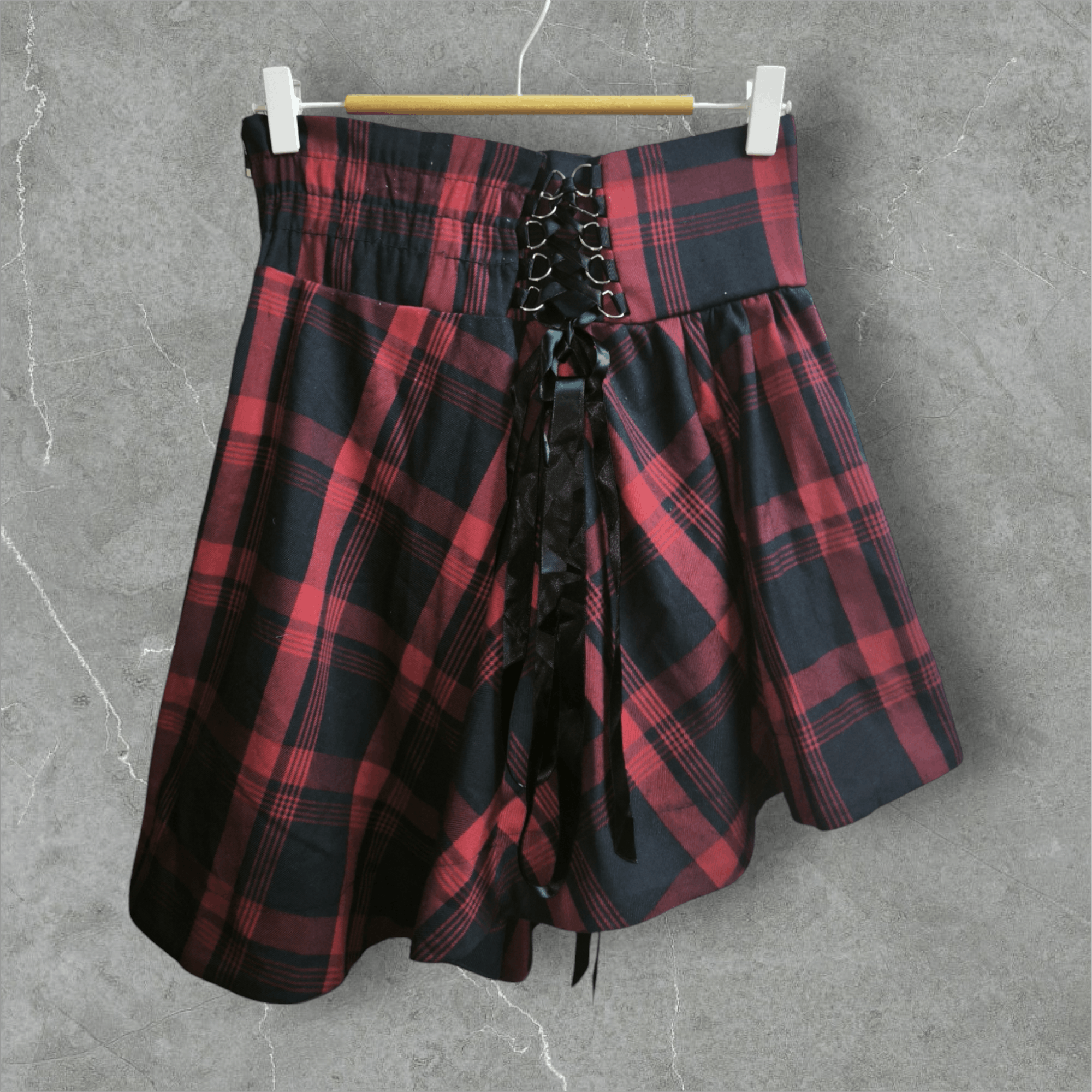 Japanese Brand × Seditionaries Red Blue Plaid Tartan Bondage By Hell Cat Punks Mini Skirt Size 30" / US 8 / IT 44 - 10 Thumbnail