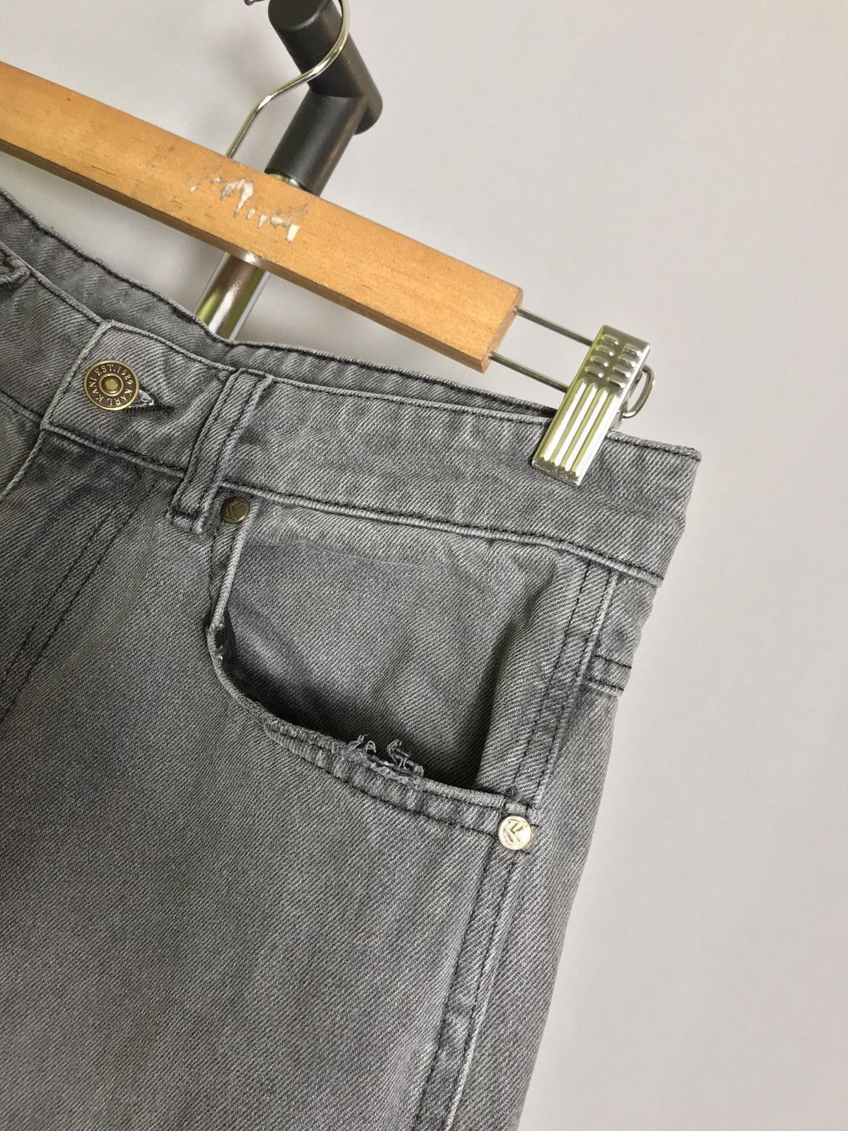 Karl Kani Karl Kani Mens Cargo Denim Y2K Baggy Fit Jeans Gray SMALL Size US 32 / EU 48 - 6 Thumbnail