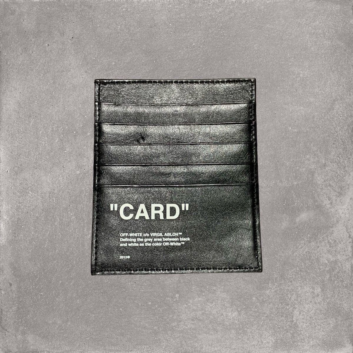 Off-White Off White Card Holder "Card" Black Leather Wallet Virgil Size ONE SIZE - 1 Thumbnail