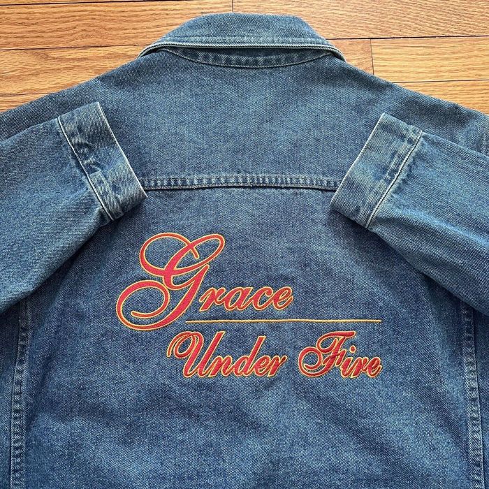 Able Distressed Denim Jacket — Grace