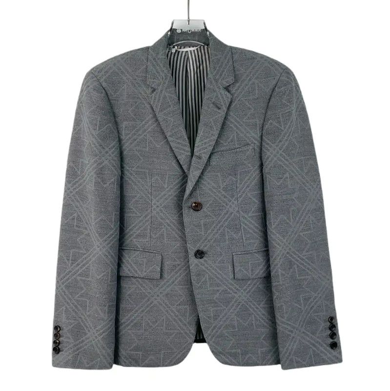 Thom Browne Thom Browne Gray Wool Men's Jacket 0089 Size US S / EU 44-46 / 1 - 1 Thumbnail