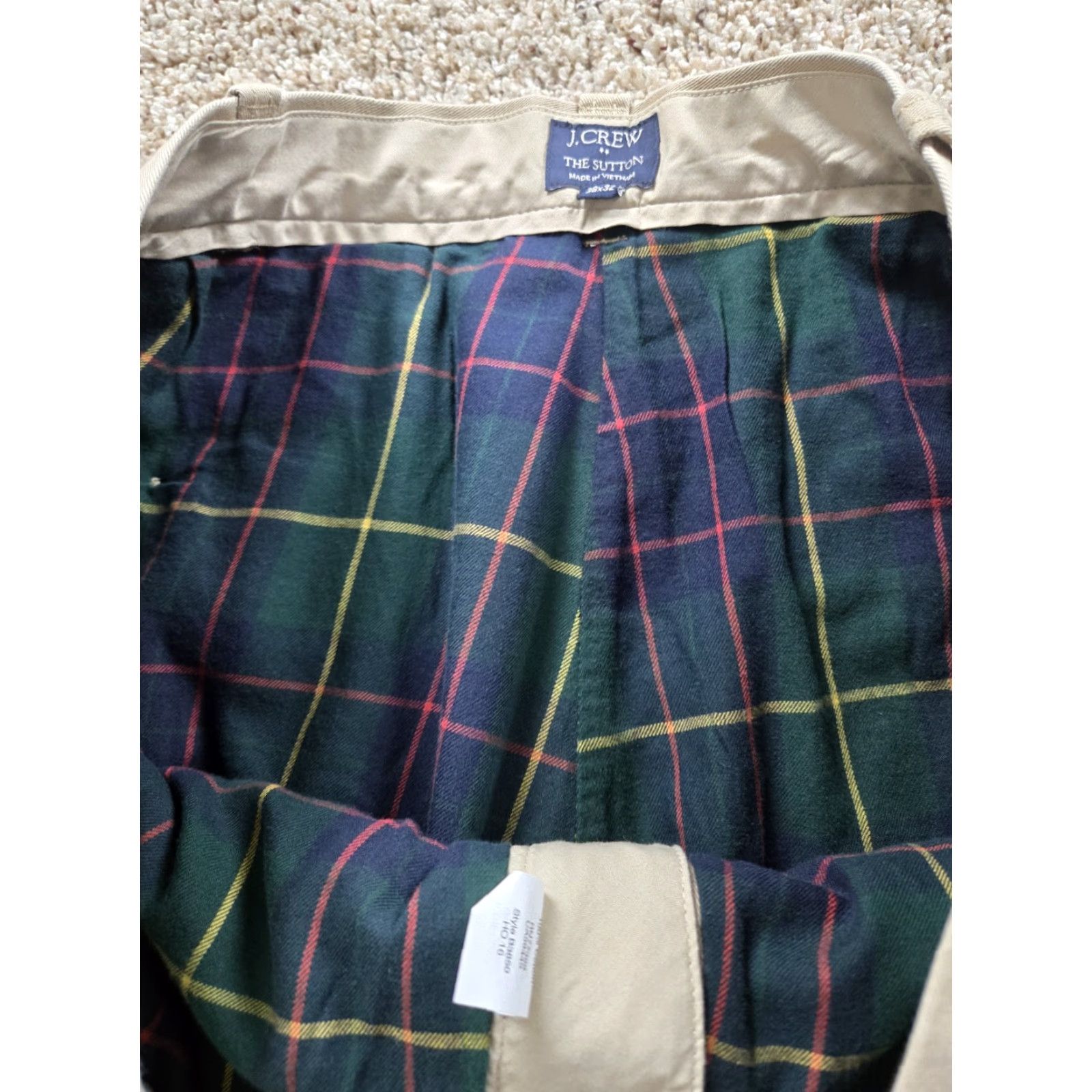 J.Crew J.Crew Sutton Chino Pants Mens 38x32 Khaki Straight Leg Slant Pocket Lined Twist: Twill Cotton Slim Regular 38 Beige Buttons Vintage No Size US 38 / EU 54 - 4 Thumbnail