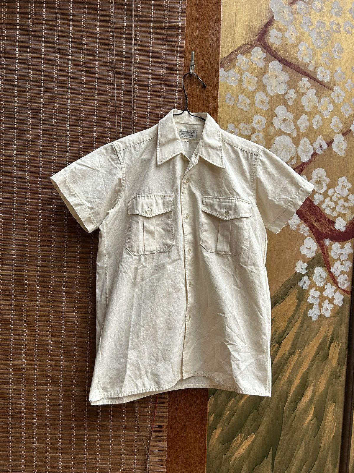 Vintage 50s Ernst Brendler Khaki Cotton Work Service German 37/36 Size US S / EU 44-46 / 1 - 1 Thumbnail