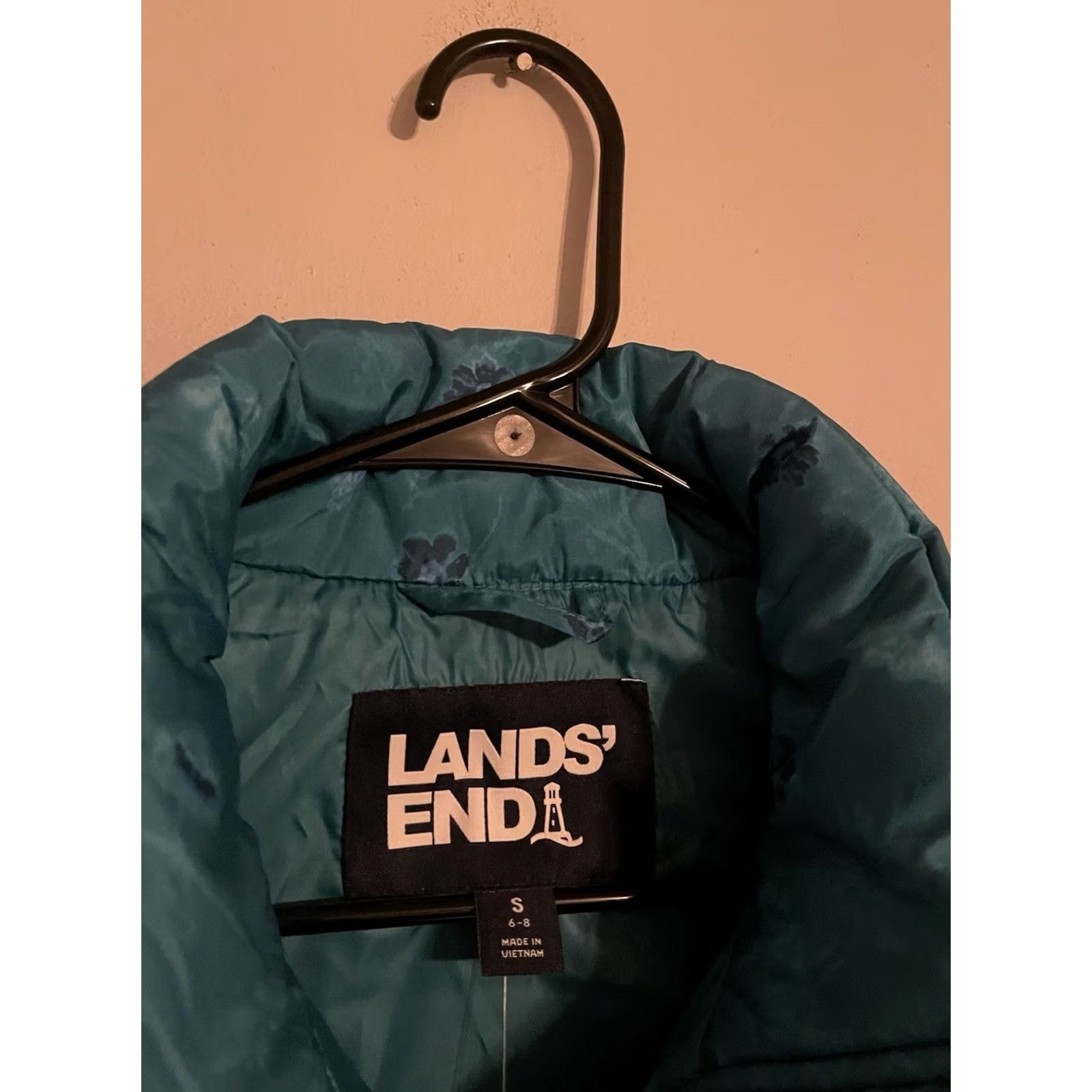 Lands' End Lands End 600 Fill Down Puffer Vest Spade Blue Hand Dye Floral Women's S New Size S / US 4 / IT 40 - 3 Thumbnail