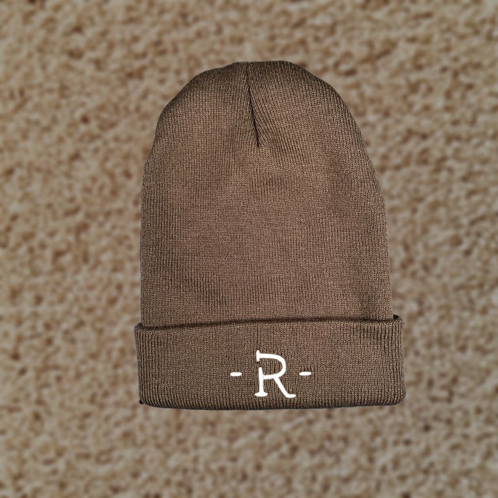Port & Company Port & Company Beanie Mens One Size Brown Knit Cuffed Winter Embroidered R Logo Size ONE SIZE - 1 Thumbnail