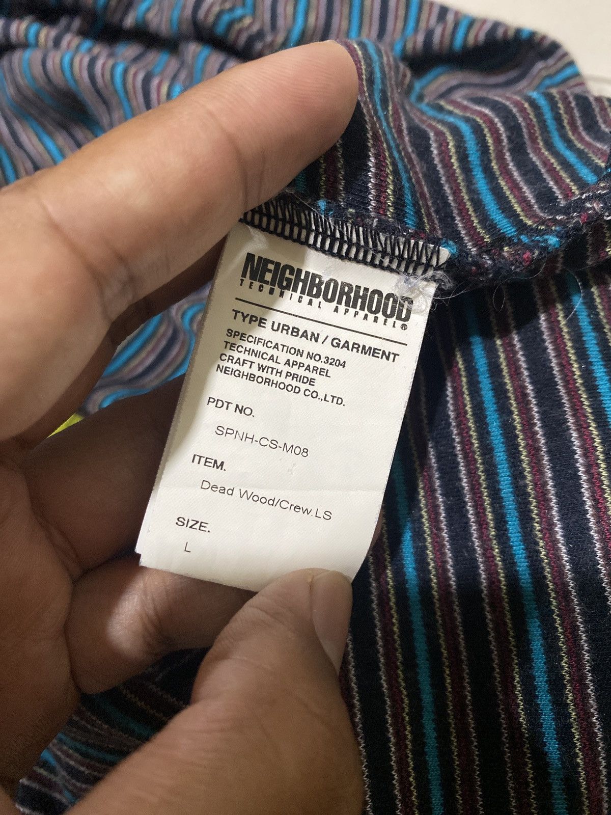Japanese Brand striped longsleeve Size US L / EU 52-54 / 3 - 7 Thumbnail