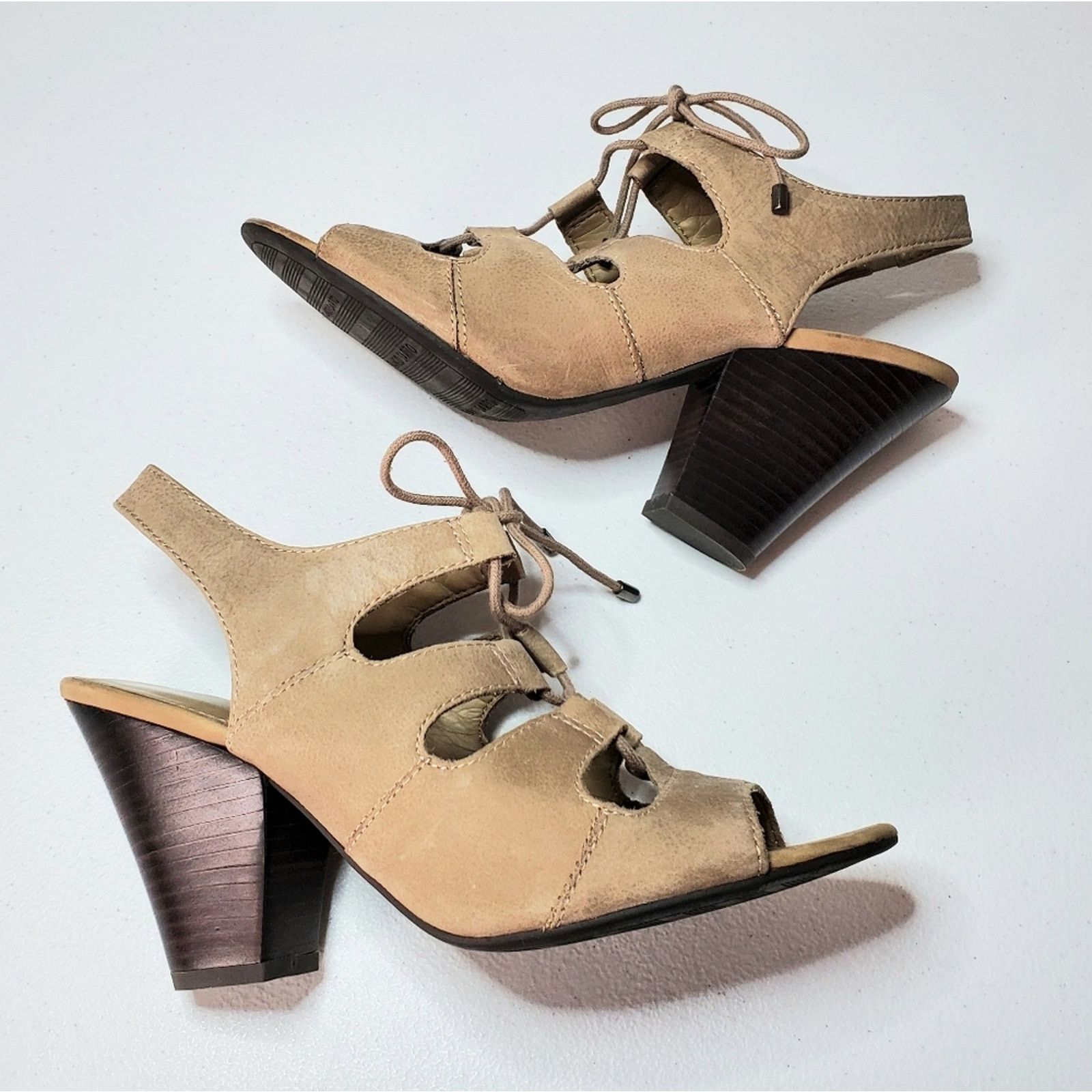 Franco Sarto Franco Sarto Talia Lace-Up Slingback Sandals 8.5 Size US 8.5 / IT 38.5 - 10 Thumbnail