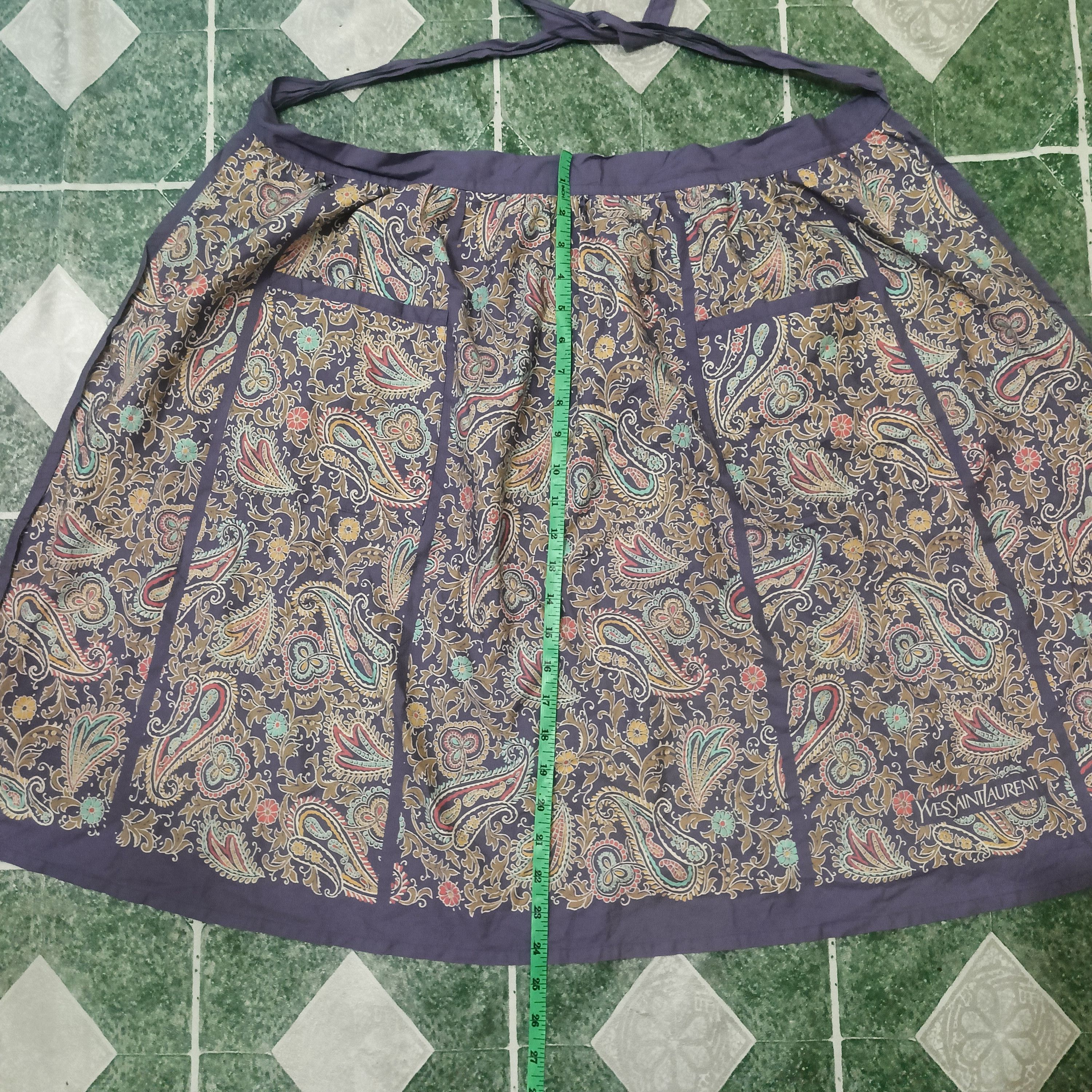 Saint Laurent Paris Rare Vtg YvesSaintLaurent YSL Apron Bandana Design Size ONE SIZE - 11 Thumbnail