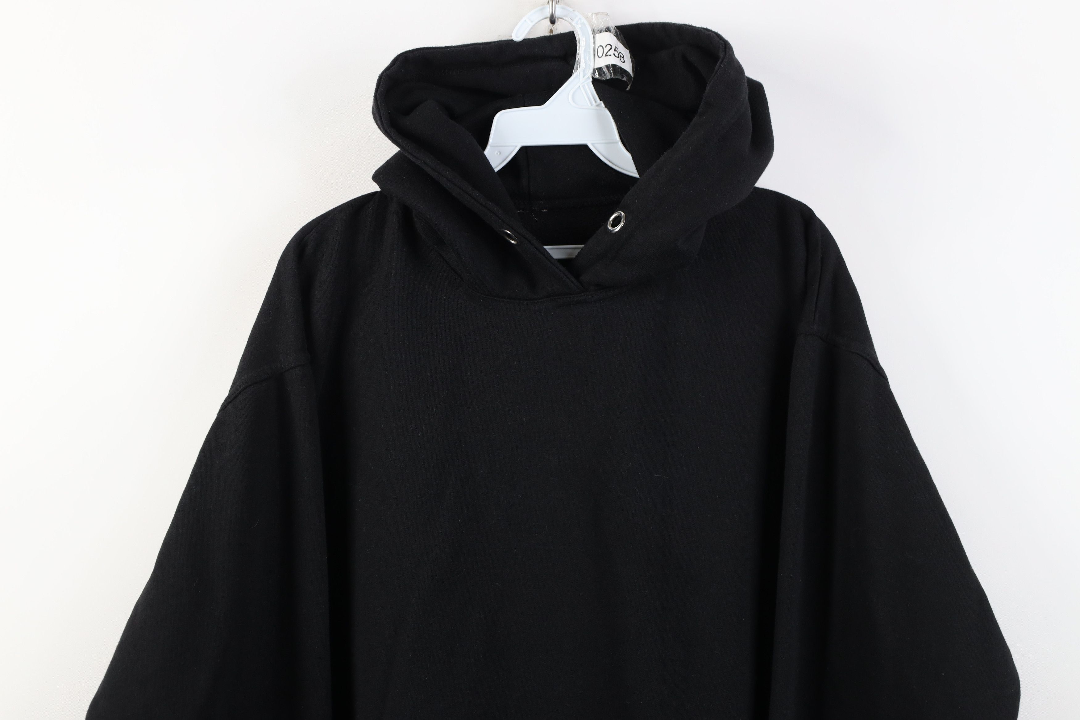 Vintage Vintage 90s Y2K Streetwear Blank Hoodie Sweatshirt Black Size US L / EU 52-54 / 3 - 2 Thumbnail