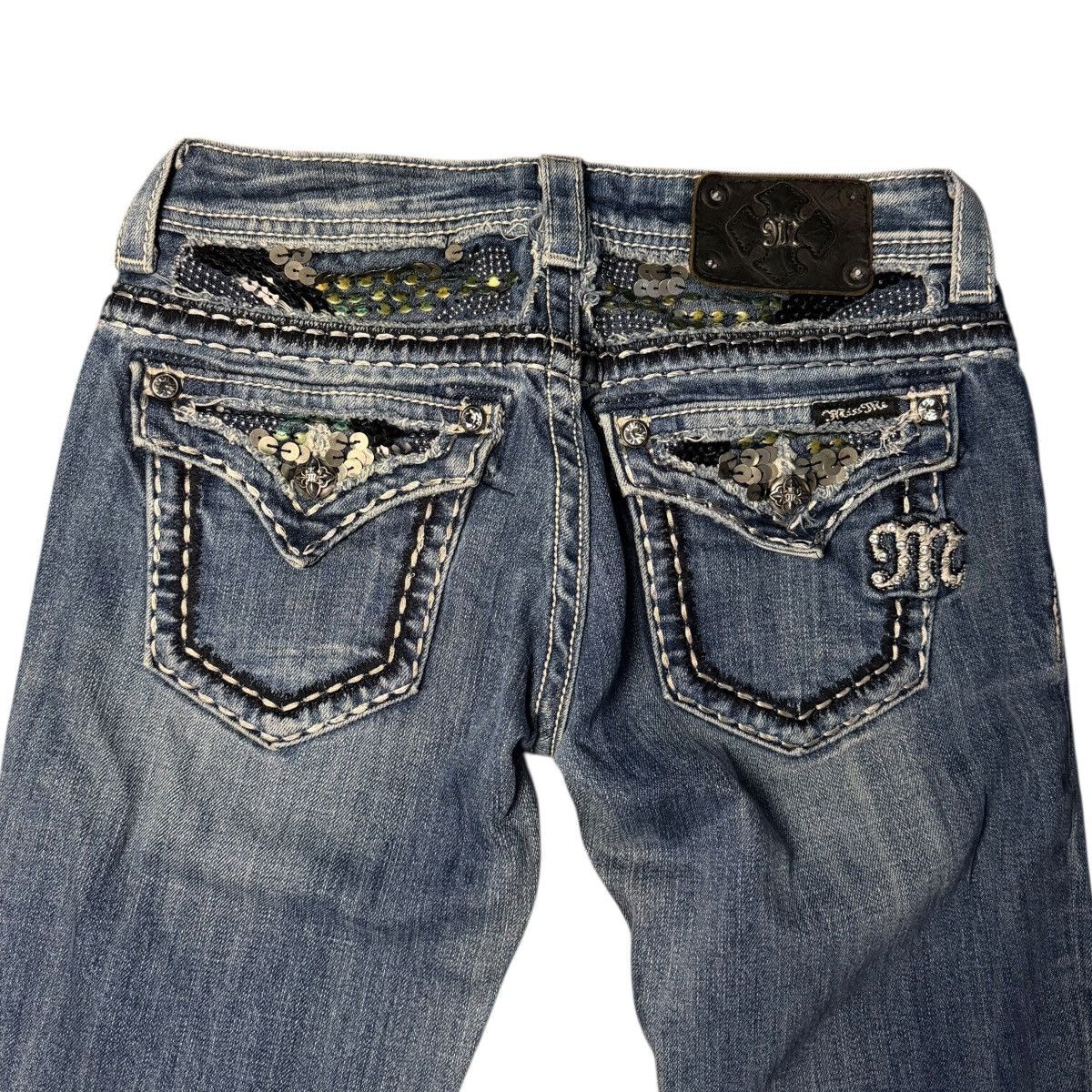 Miss Me Y2K Snake Sequin Straight Jeans Size 26" / US 2 / IT 38 - 2 Thumbnail