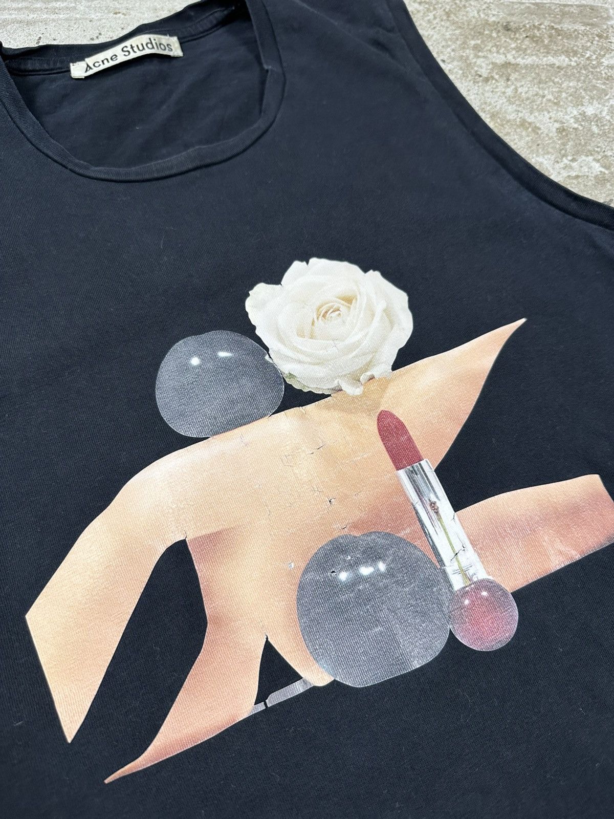 Acne Studios Acne Studios SS15 Bye B Blue Black Tank Top Shirt Size US XS / EU 42 / 0 - 3 Thumbnail