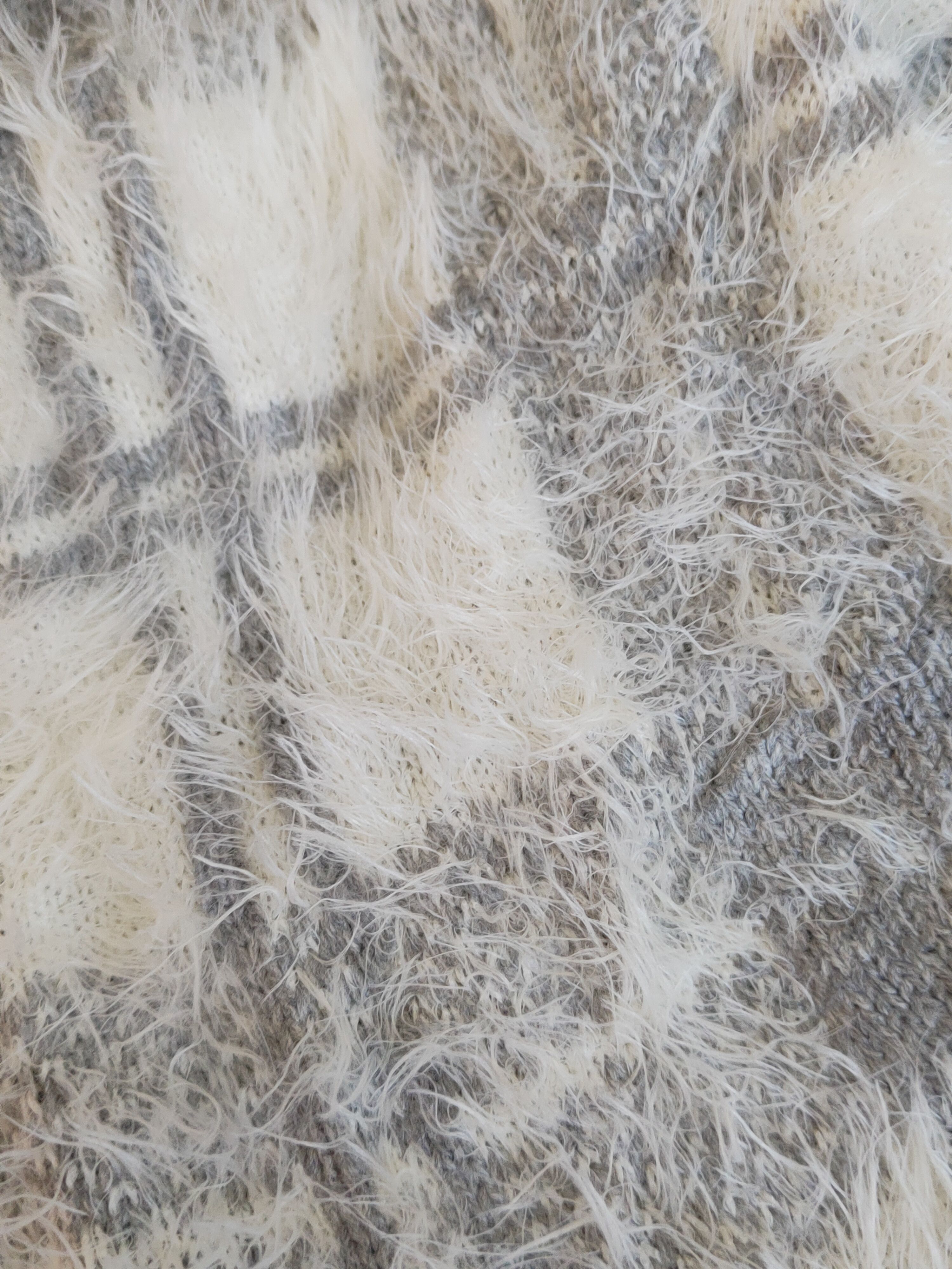 Homespun Knitwear × Japanese Brand × Vintage Ingni Gray Shag Shaggy Fur Mohair Knitwear #S1899 Size M / US 6-8 / IT 42-44 - 10 Thumbnail