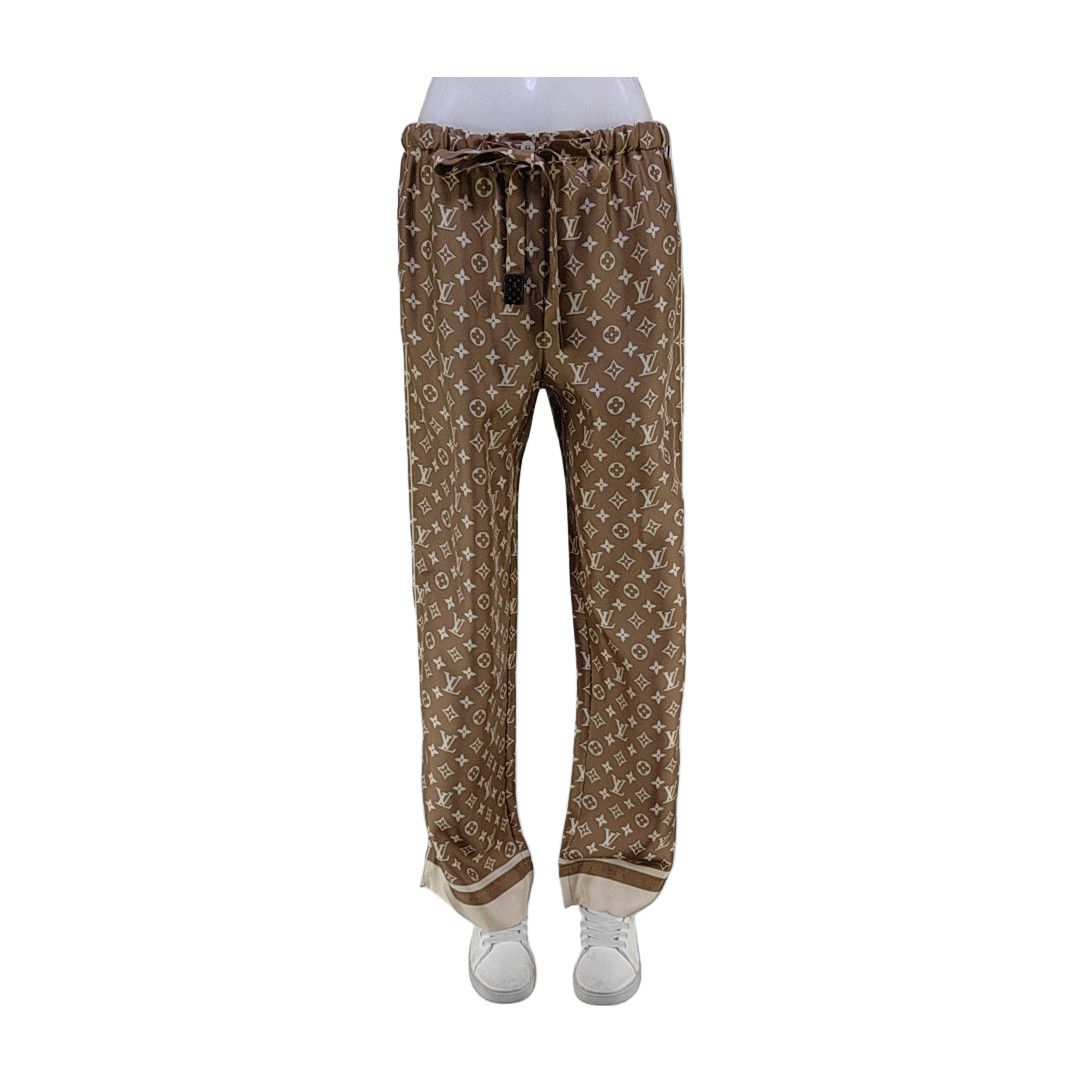 Louis Vuitton Louis Vuitton Monogram Silk Pants Size 38 Size 27" / US 4 / IT 40 - 1 Thumbnail