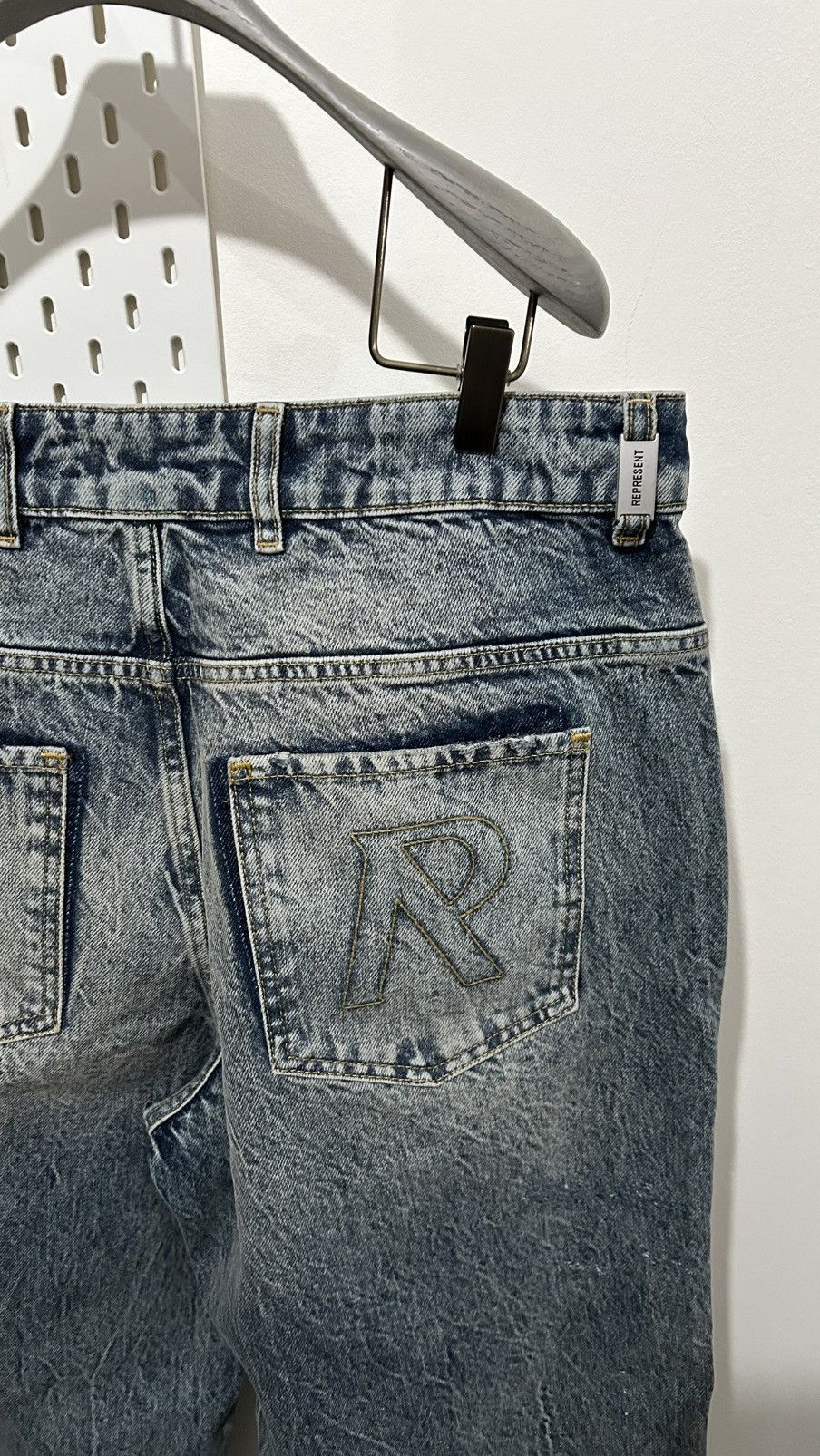 Represent Clo. Represent R3 Distressed Baggy Jeans Blue W33 – Premium Size US 33 - 10 Thumbnail