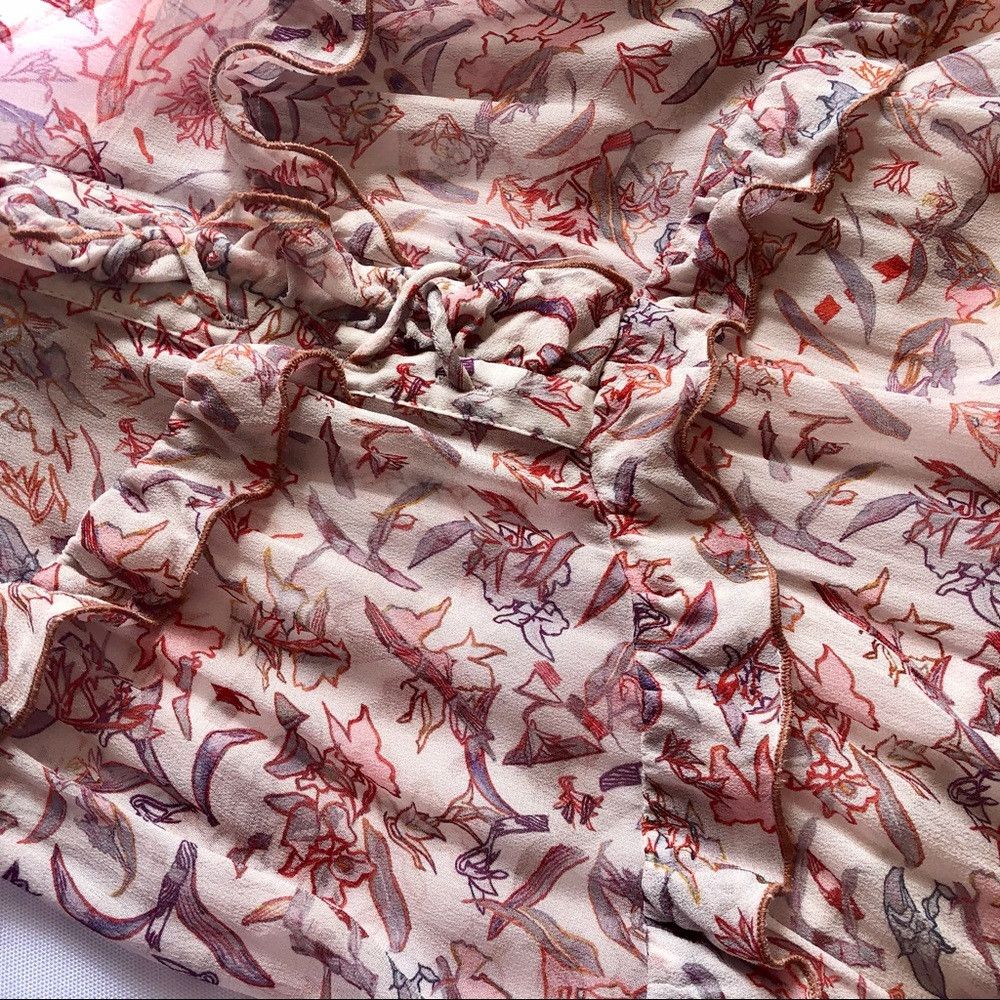 Iro Iro Paris Viscose Floral Mini Dress Size 40 US M Size M / US 6-8 / IT 42-44 - 9 Thumbnail