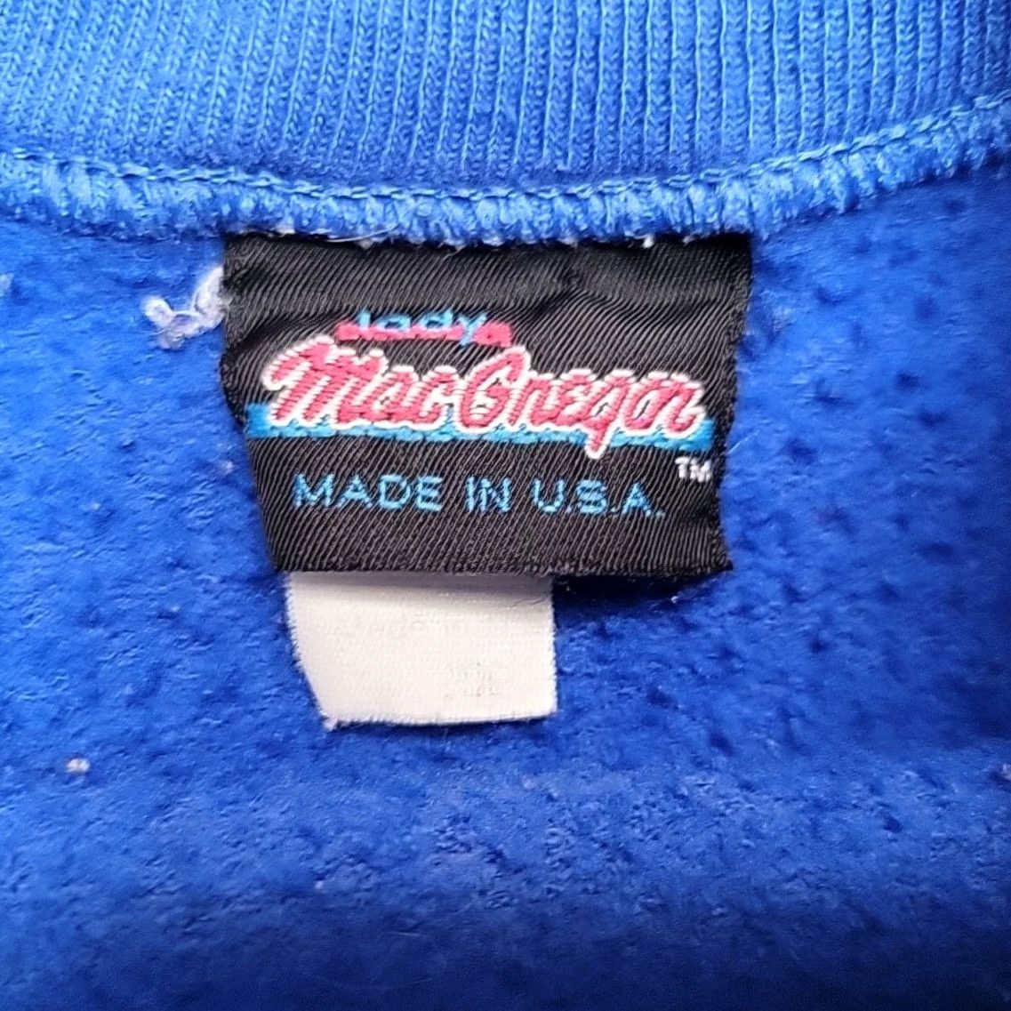 McGregor VTG MacGregor Sweatshirt Women 2XL Blue Crewneck Pullover Cotton Polyester Fleece Solid 80s 70s Made in USA Womens Size XXL / US 16-18 / IT 52-54 - 4 Thumbnail