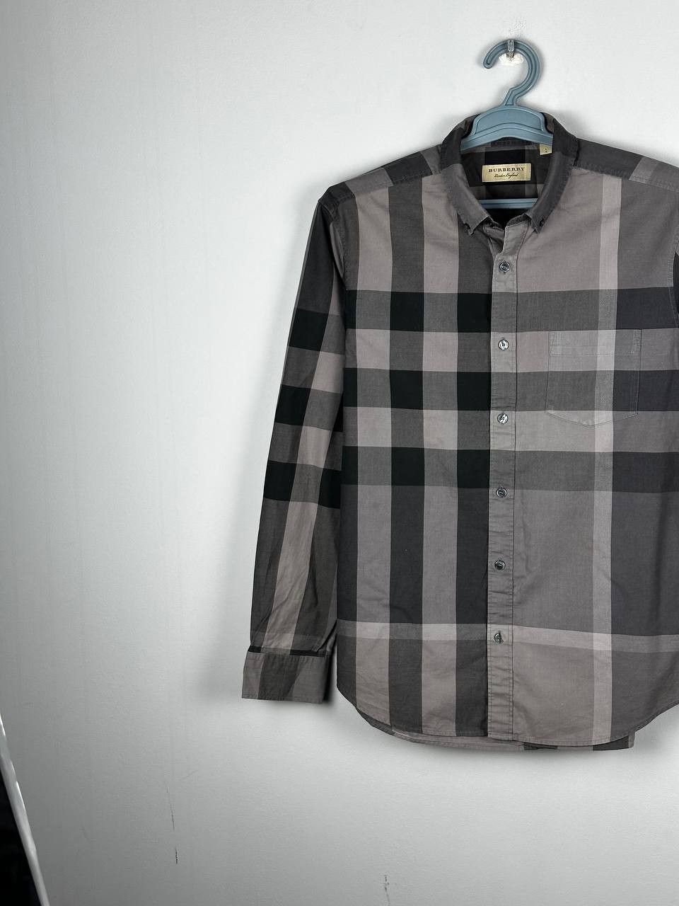 Burberry Luxury Burberry Nova Check Dark Long Sleeve Shirt Size US L / EU 52-54 / 3 - 2 Thumbnail