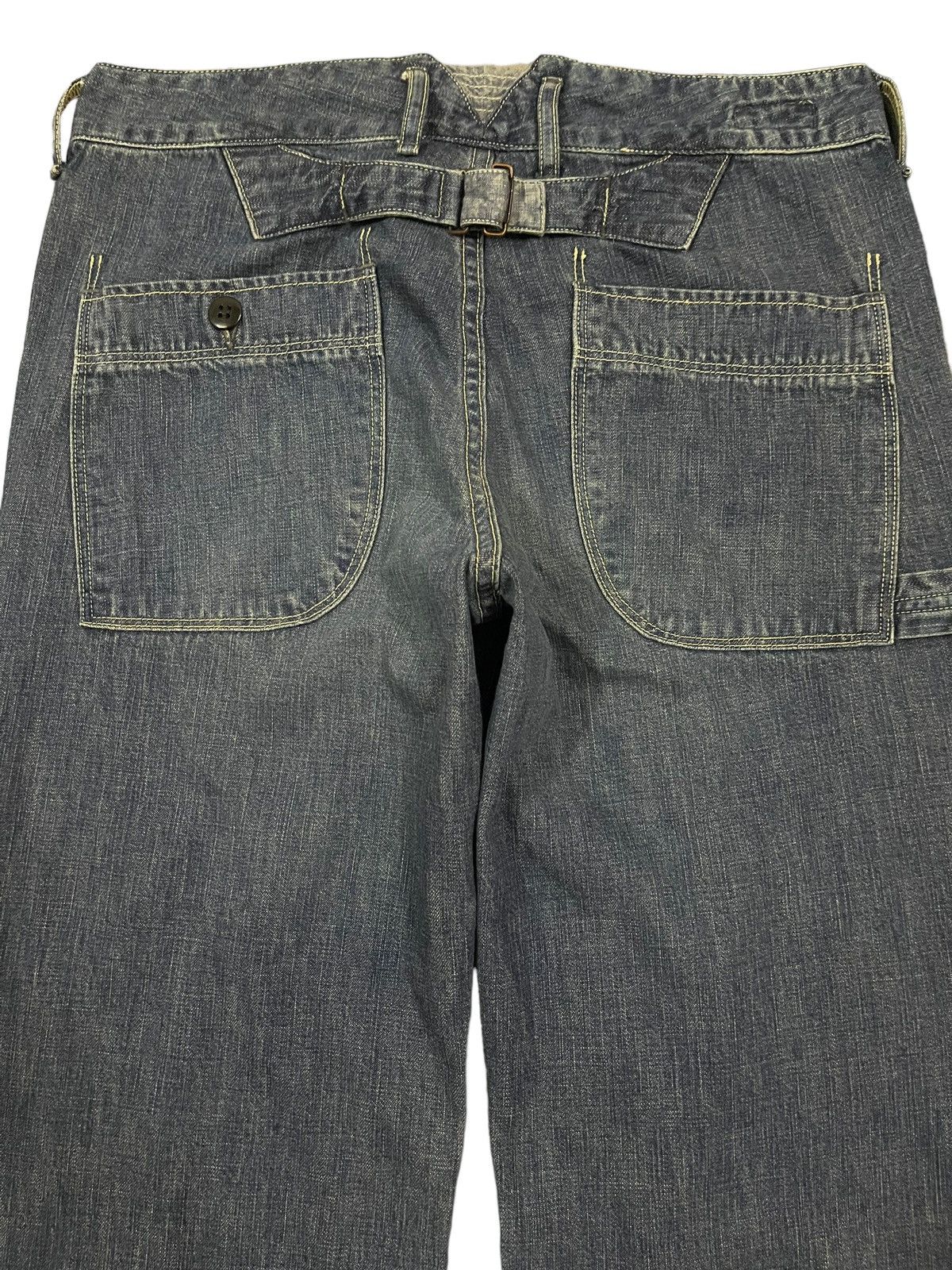 14th Addiction Vintage Japanese Brand Blue Wash Style Baggy Jeans Size US 30 / EU 46 - 4 Thumbnail