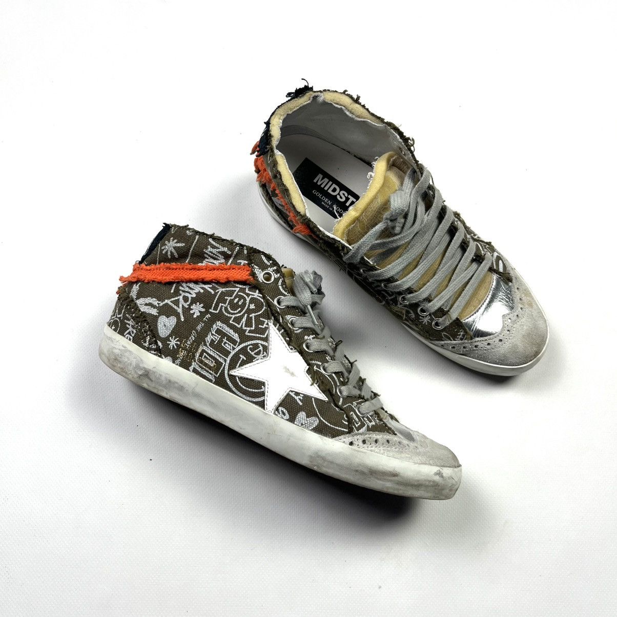 Golden Goose × Japanese Brand Golden Goose Deluxe Brand High-Top Sneakers Size US 8 / IT 38 - 2 Thumbnail