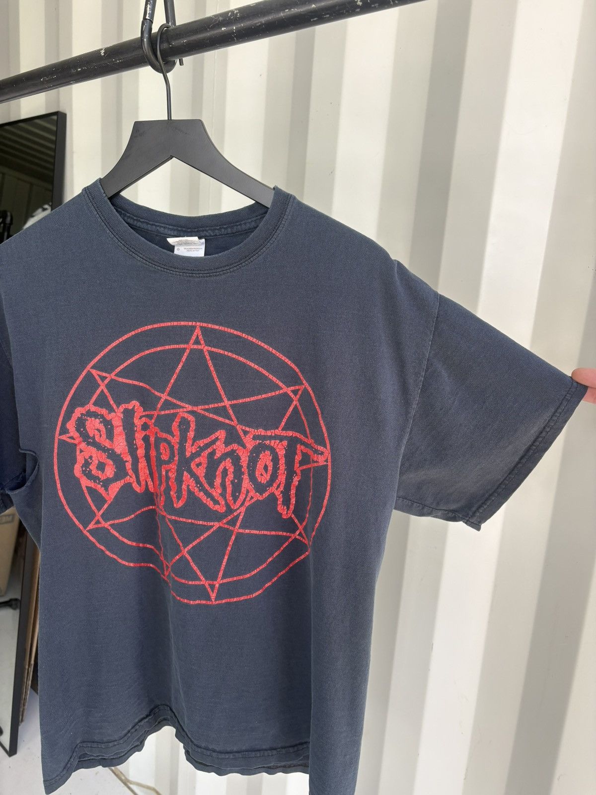 Band Tees Vintage Slipknot Pentagram Shirt Faded Distressed Grunge Size US L / EU 52-54 / 3 - 2 Thumbnail
