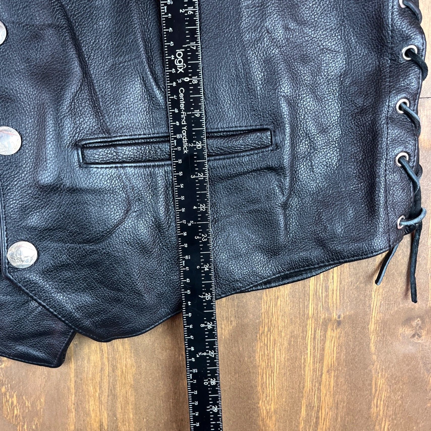 Vintage VINTAGE Legendary USA Mens Vest Black Bikercore Leather Handcrafted in USA Biker XL Size US XL / EU 56 / 4 - 7 Thumbnail