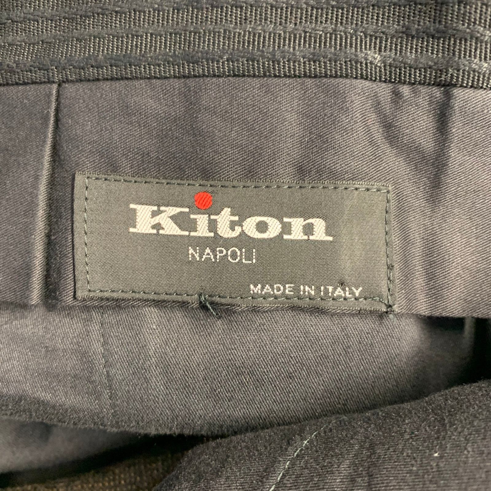 Kiton KITON 36 Brown Heather Wool Cashmere Flat Front Dress Pants Size US 36 / EU 52 - 3 Thumbnail
