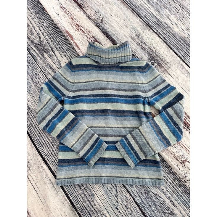 Ralph Lauren Vintage Ralph Lauren Wool Striped Turtleneck Sweater Size XS / US 0-2 / IT 36-38 - 2 Thumbnail