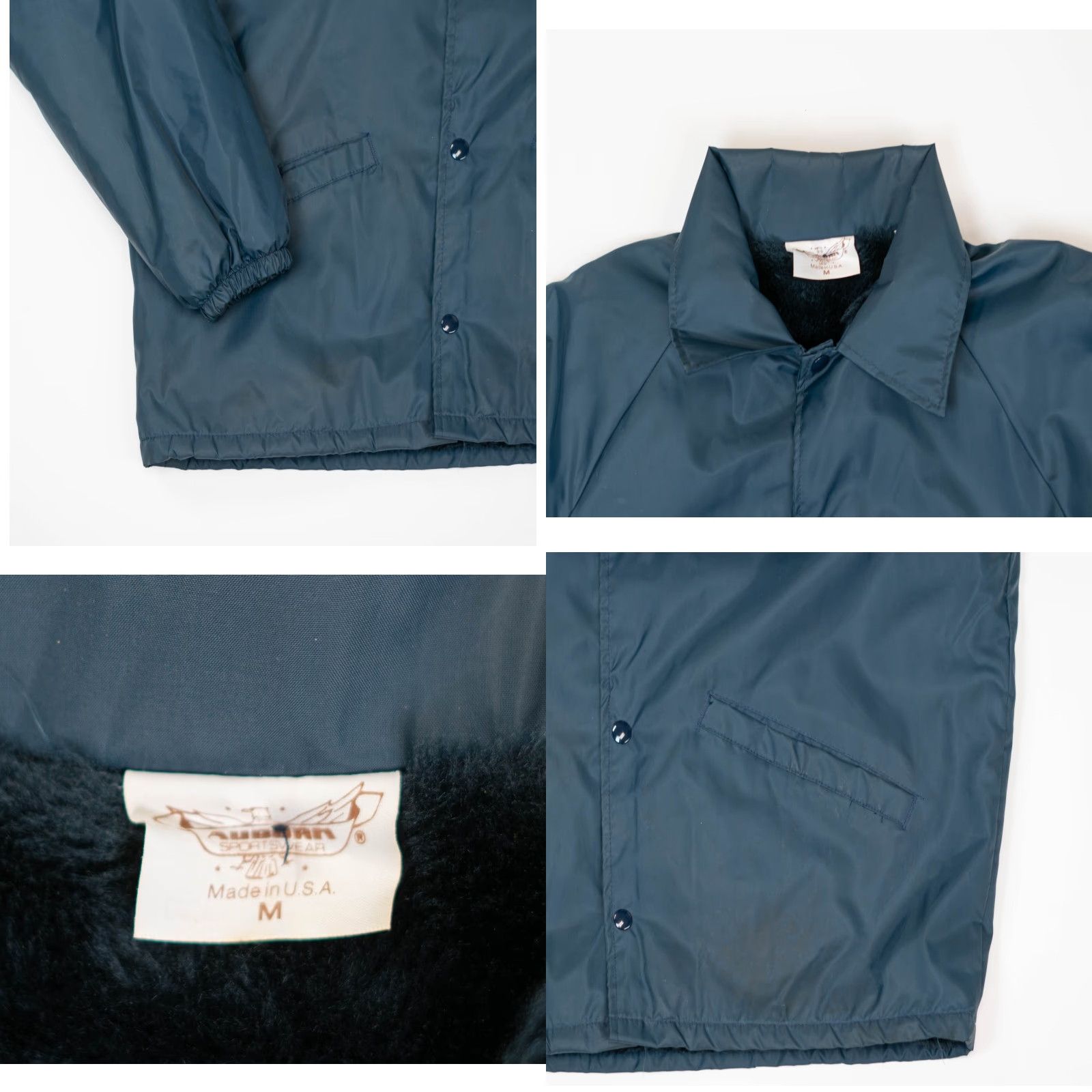 Vintage VINTAGE Union Satin MPEA Jacket Bomber Jacket Mens M Blue Satin Logo Pockets 80s USA 70's Pattern 23in Chest Mid-Length"} Size US M / EU 48-50 / 2 - 8 Thumbnail