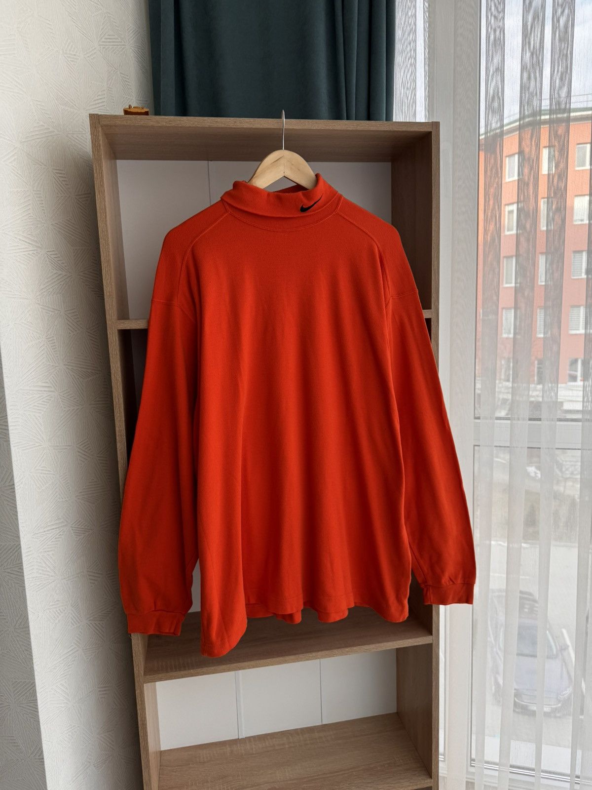 Nike × Vintage Vintage Nike Swoosh Orange Japanese Turtleneck Size US XL / EU 56 / 4 - 4 Thumbnail