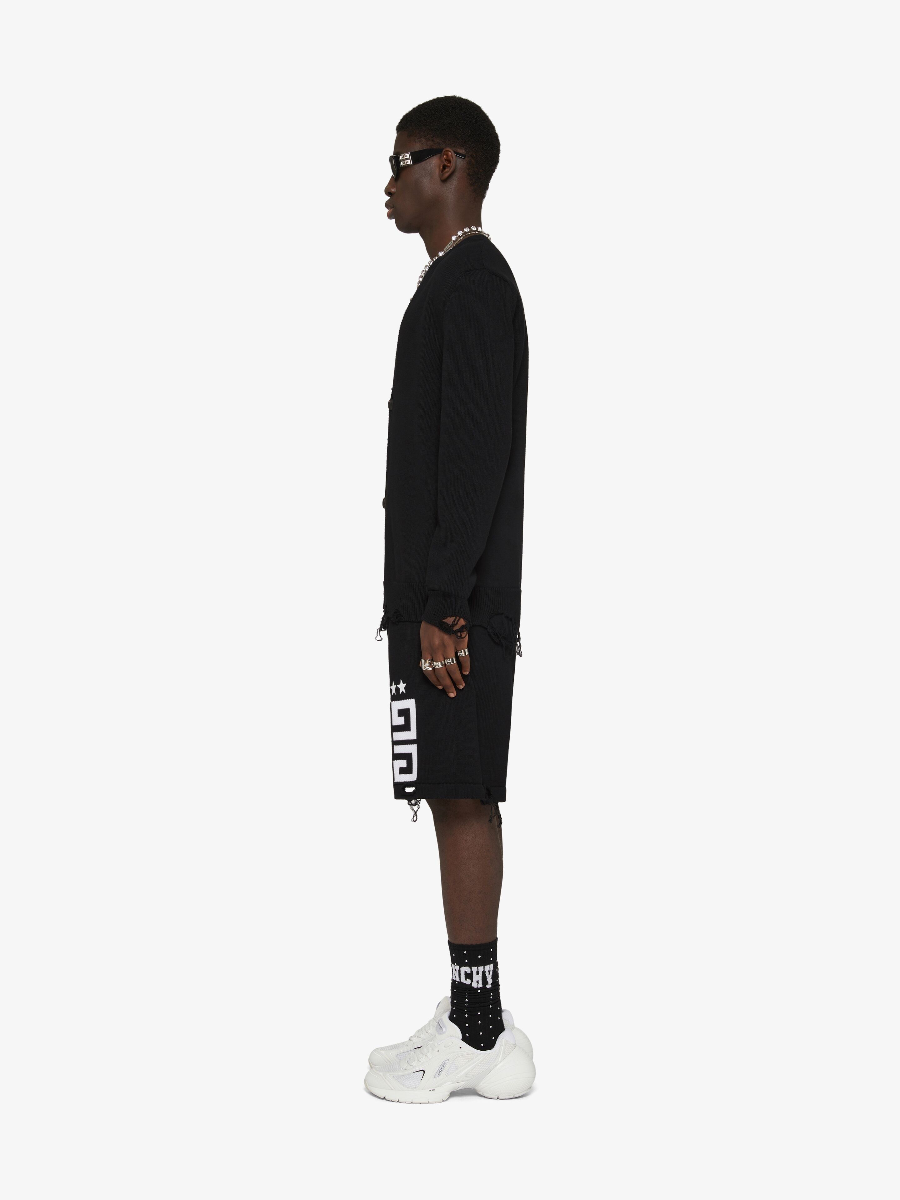 Givenchy o1mle0226 4G Stars knit Bermuda Shorts in Black Size US 30 / EU 46 - 3 Thumbnail