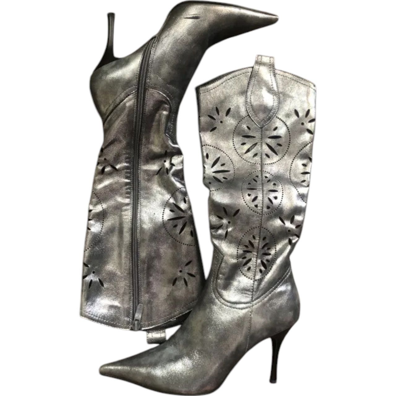 Other Silver pointed toe boots US sz 6 Size US 6 / IT 36 - 1 Thumbnail