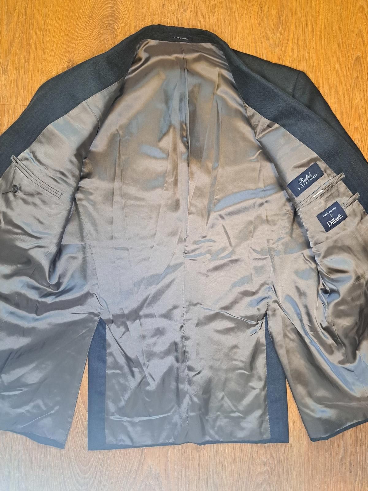 Polo Ralph Lauren Ralph Lauren Sport Coat 43L Long Navy Silk Wool Herringbone Size 40R - 8 Thumbnail