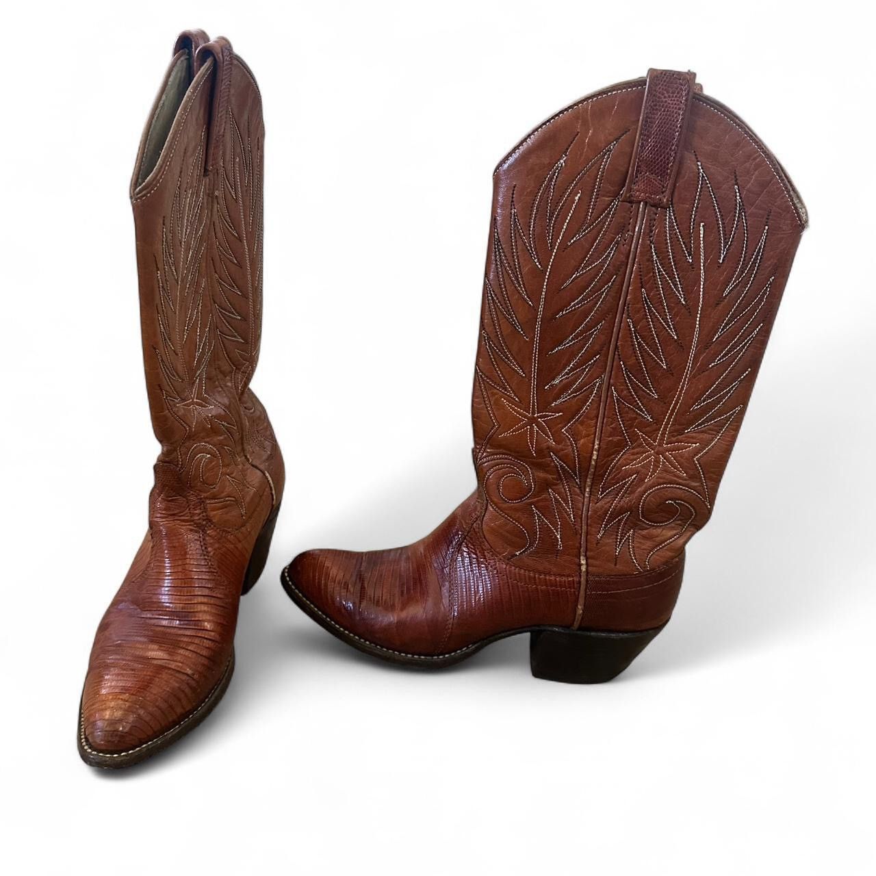 Dan Post Dan Post Women’s Cowboy Boots – Size 5.5C – Genuine Leather Size US 5.5 / IT 35.5 - 1 Thumbnail