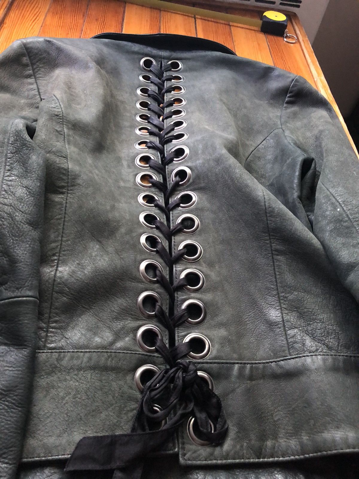 Other Very Rare Heavy Duty Lace Up Motorcycle Jacket Size M / US 6-8 / IT 42-44 - 4 Thumbnail