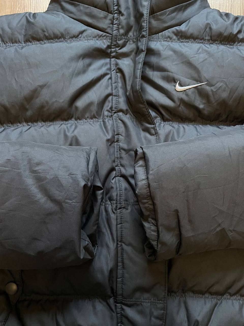 Nike Vintage Down Puffer Jacket Nike Swoosh Y2K Drill Size S / US 4 / IT 40 - 3 Thumbnail