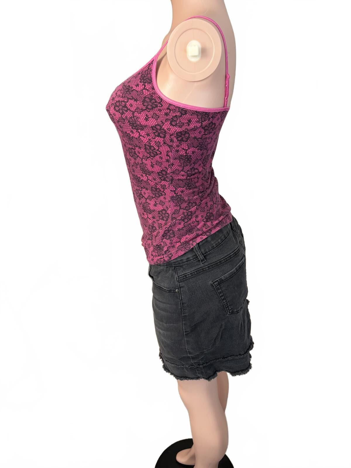 Other Pink Floral Lace Patterned Cami Top Y2K. Size Medium. Size M / US 6-8 / IT 42-44 - 5 Thumbnail