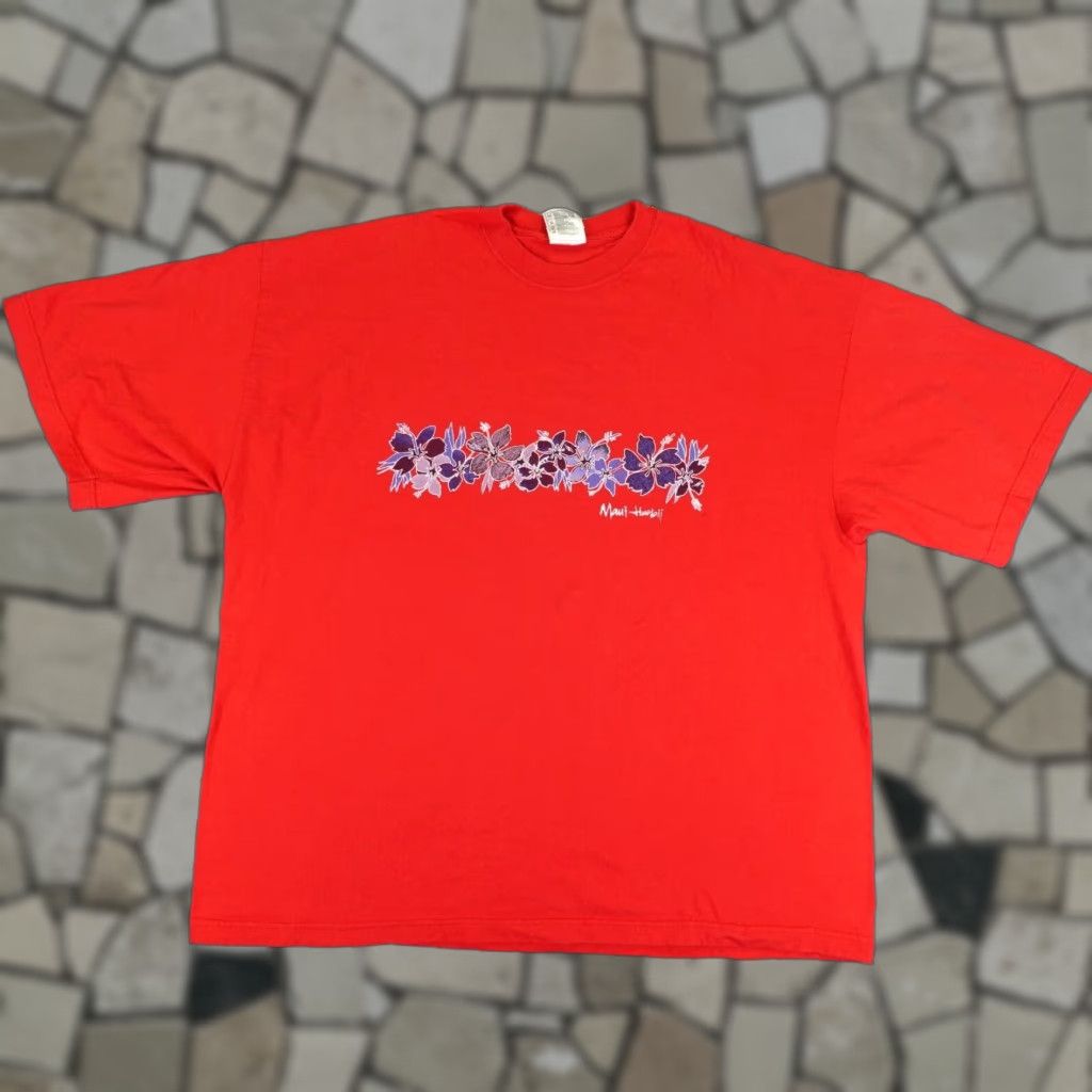 ALOHAS VINTAGE Maui Mens 3XL Red Hawaiian Floral Aloha Flowers Tropical Beach Y2K Size US XXL / EU 58 / 5 - 1 Thumbnail