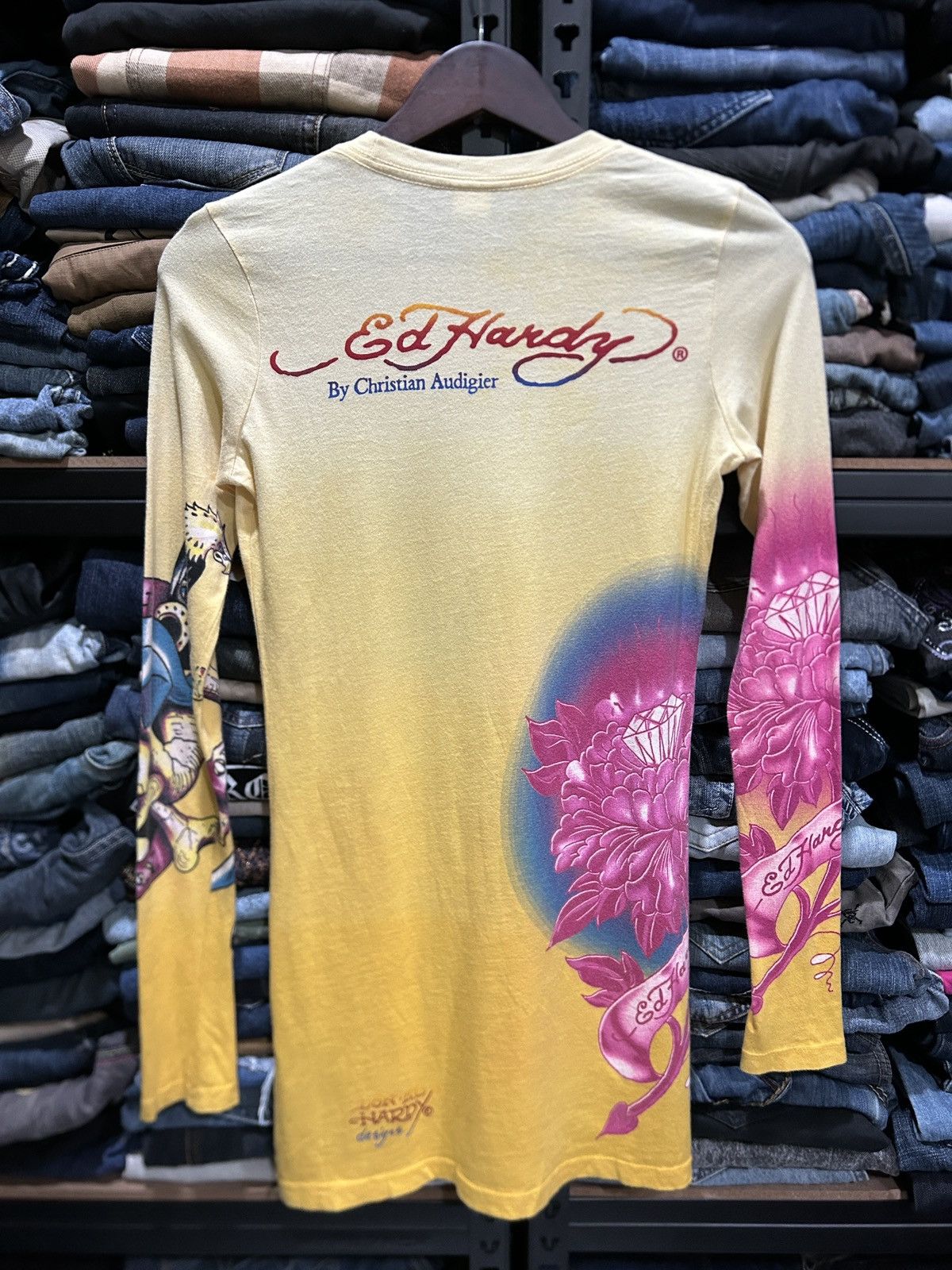 Ed Hardy y2k Ed Hardy Skull Cross Flower Vintage Tee Size XS / US 0-2 / IT 36-38 - 2 Thumbnail