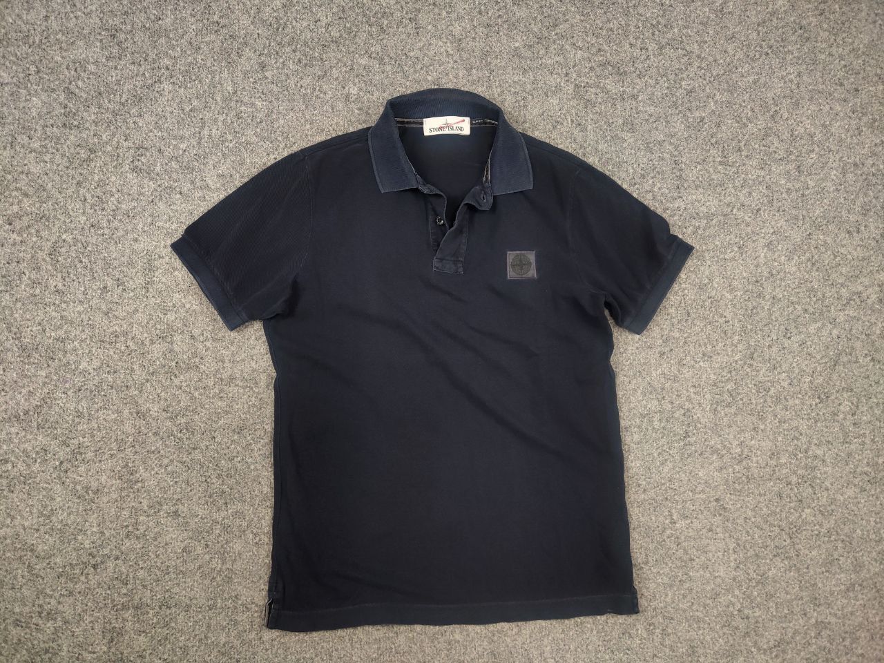 Vintage Stone Island patch program polo t shirt Navy Pigment Dyed Size US S / EU 44-46 / 1 - 2 Thumbnail