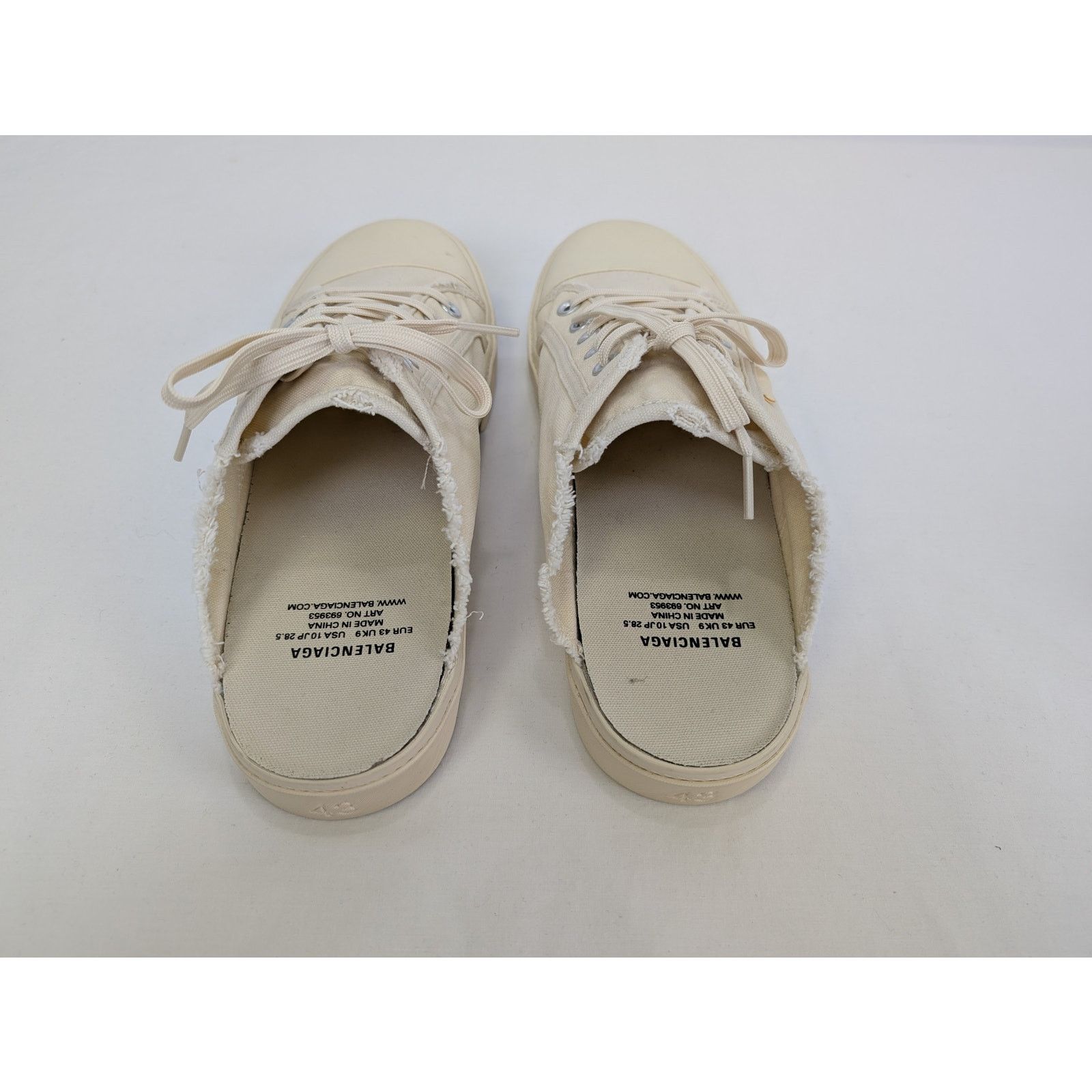 Balenciaga o1rshd1 Mule Destroyed Rubber Sole Paris Mule in White Size US 10 / EU 43 - 14 Thumbnail